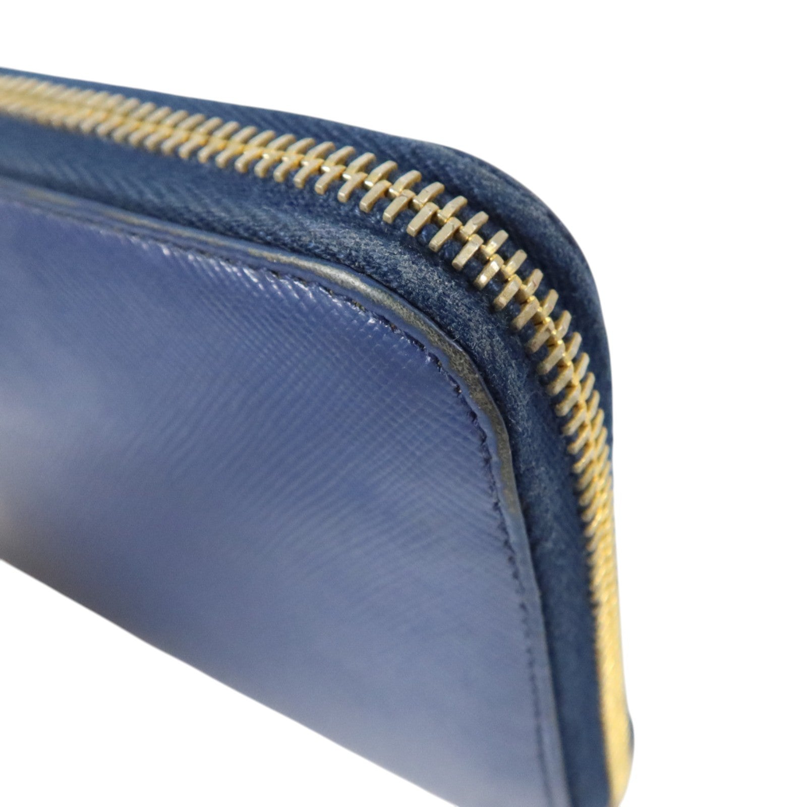 PRADA Saffiano皮革Zipper Long Wallet金扣長錢包
