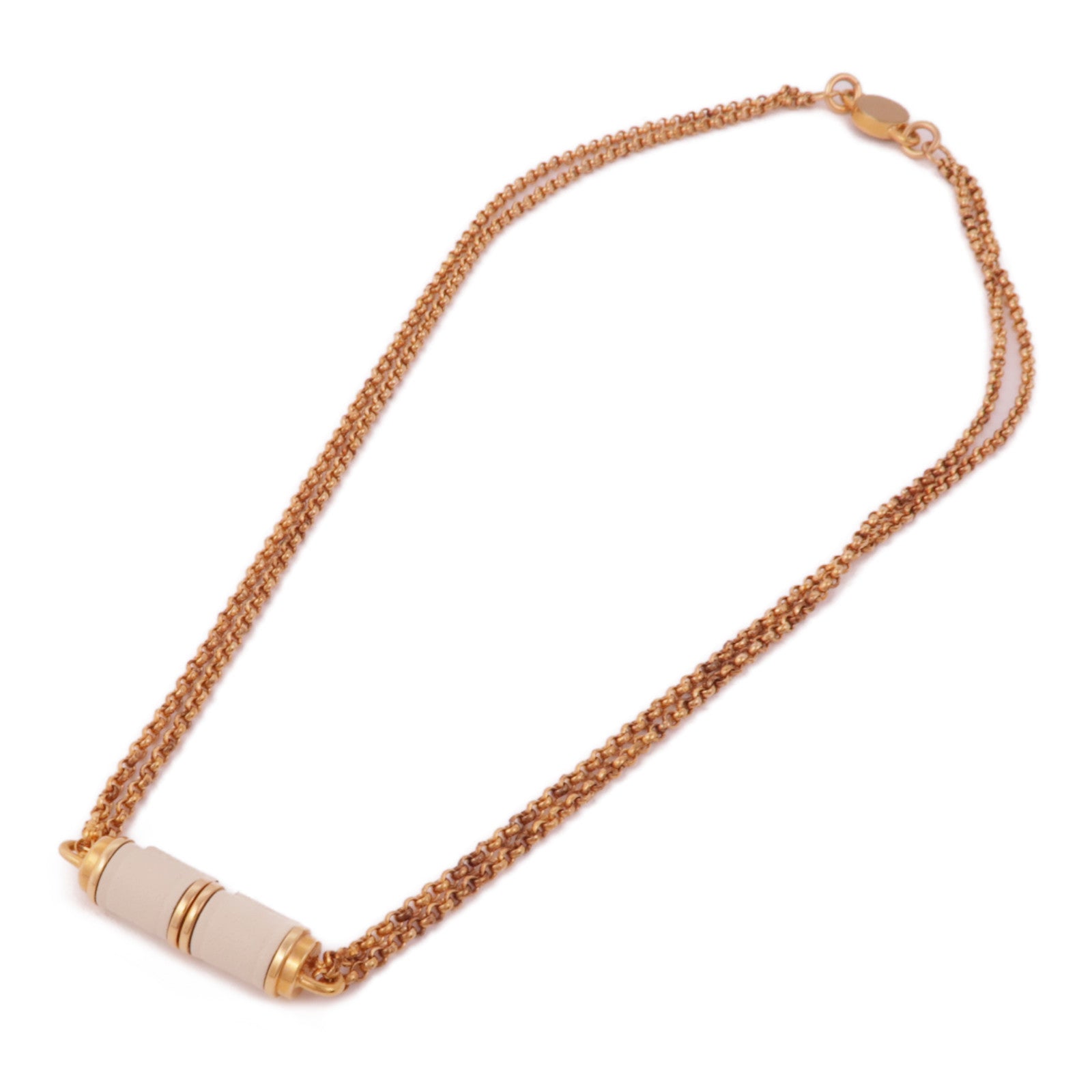 （HERMES）Charniere pendant PM Hermes Charnier PM Necklace Gold Hardware Grey – NOBLEMARS