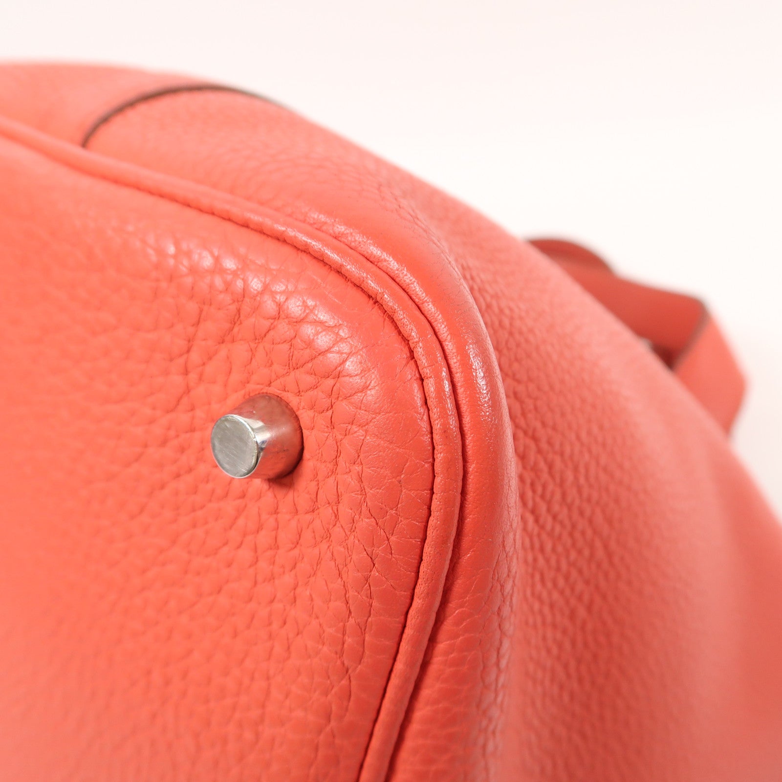 HERMES Clemence皮革Picotin MM銀扣手挽袋