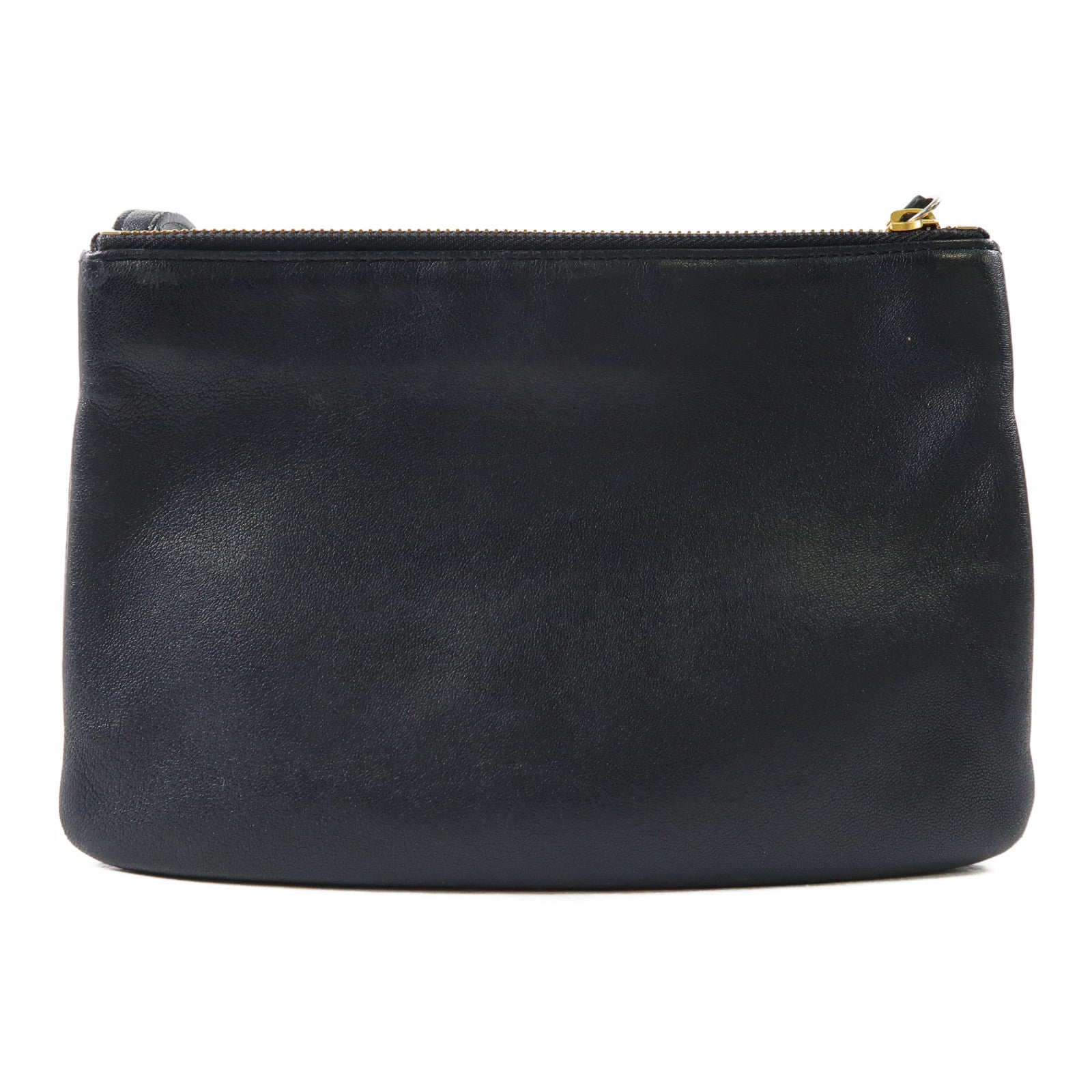 CELINE 【激減優惠】牛皮皮革Trio Small金扣肩背袋黑色