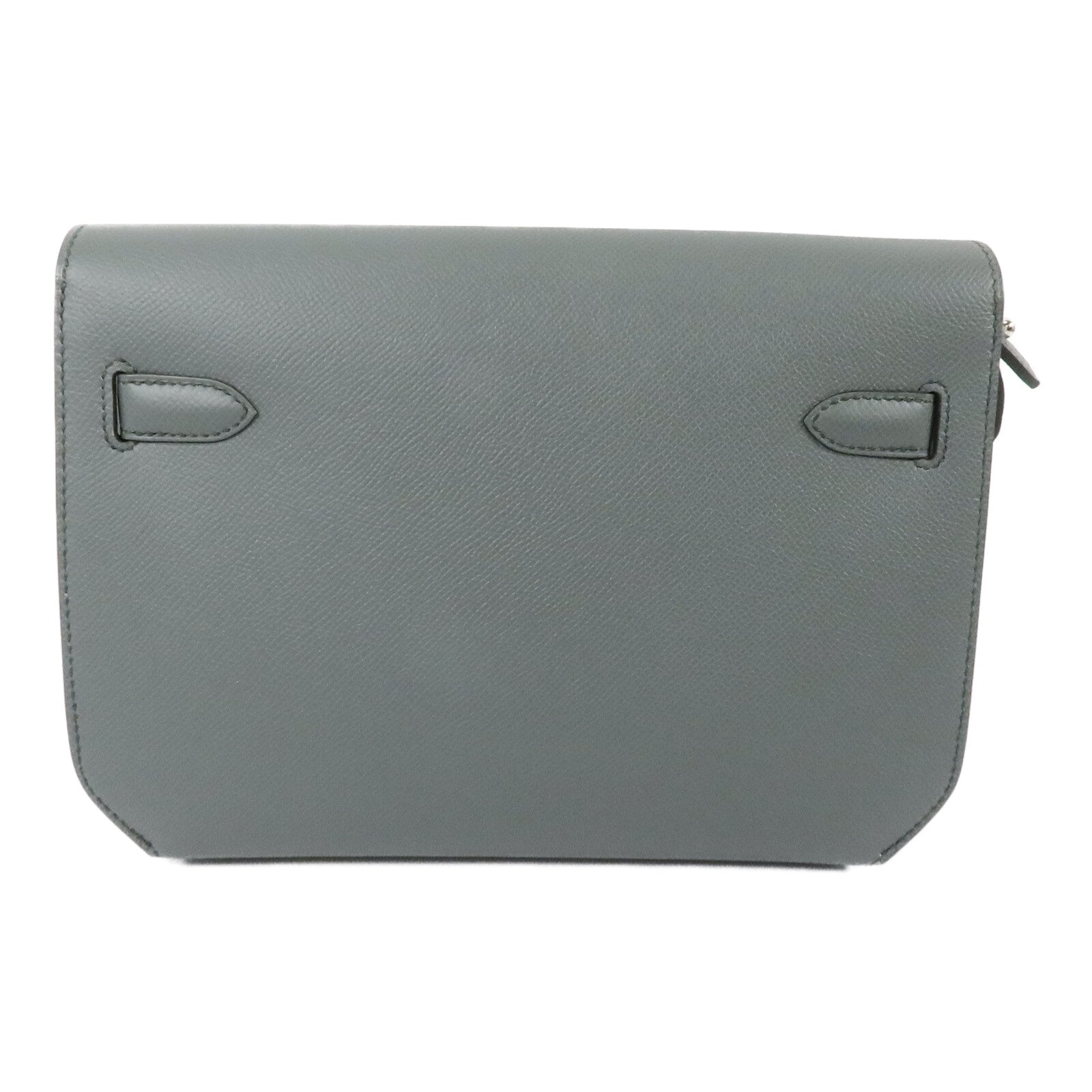 HERMES Epsom皮革Kelly Depeches 25手拿包Vert Amande