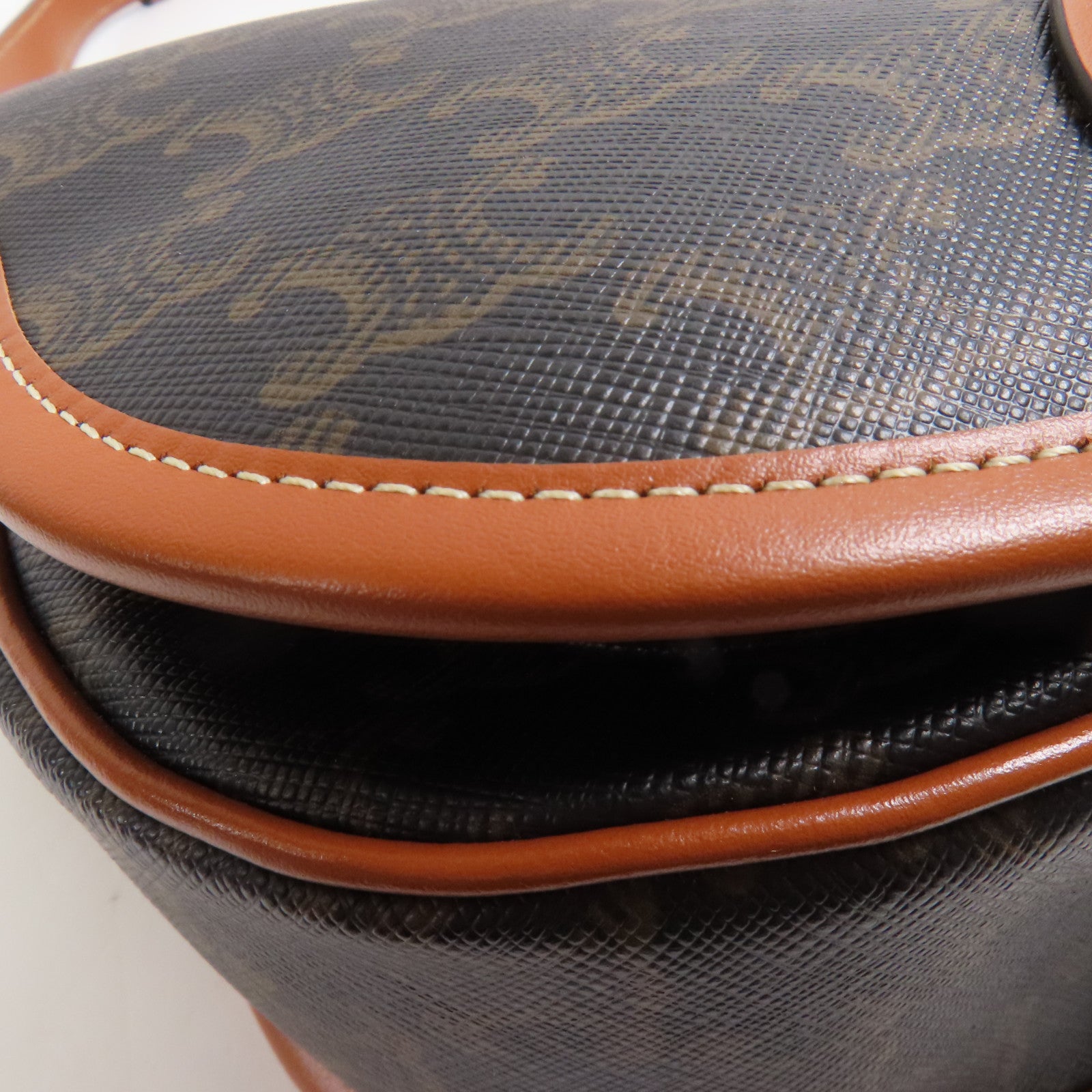 CELINE 塗層帆布Shoulder Bag金扣肩背袋