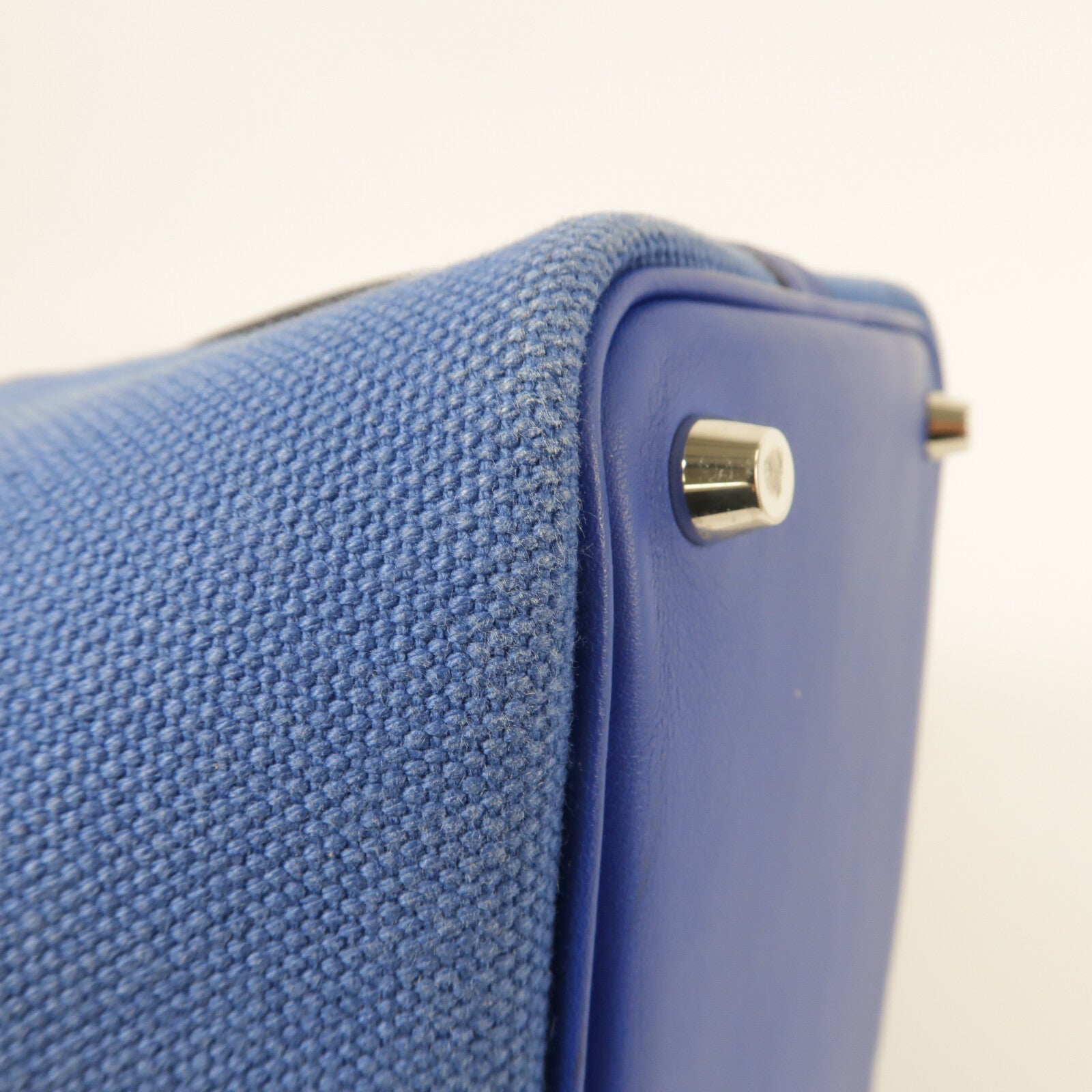 HERMES 帆布/Swift皮革Picotin PM手挽袋Blue Royal/Egee