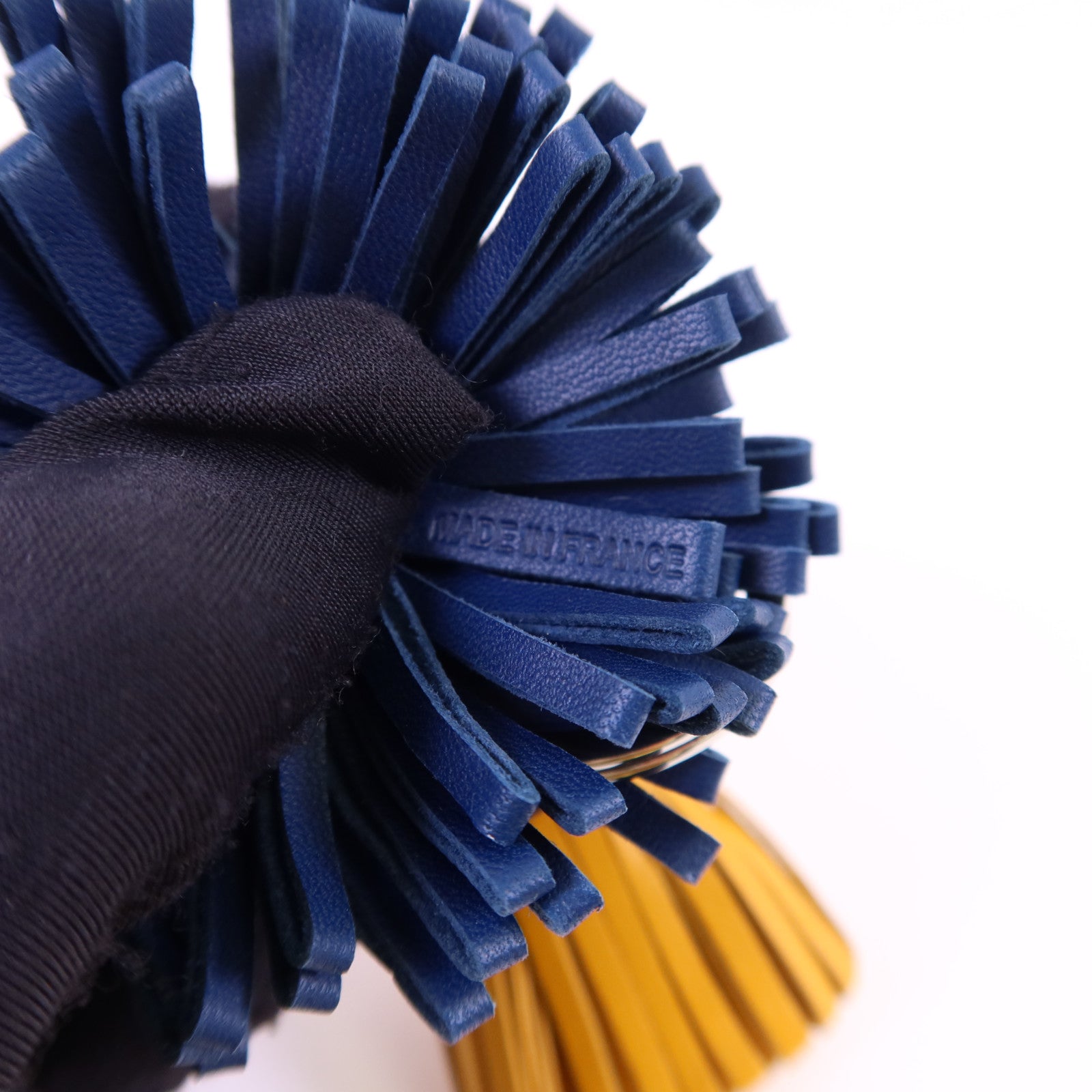 HERMES Milo皮革Carmen Duo Key Ring銀扣鎖匙扣