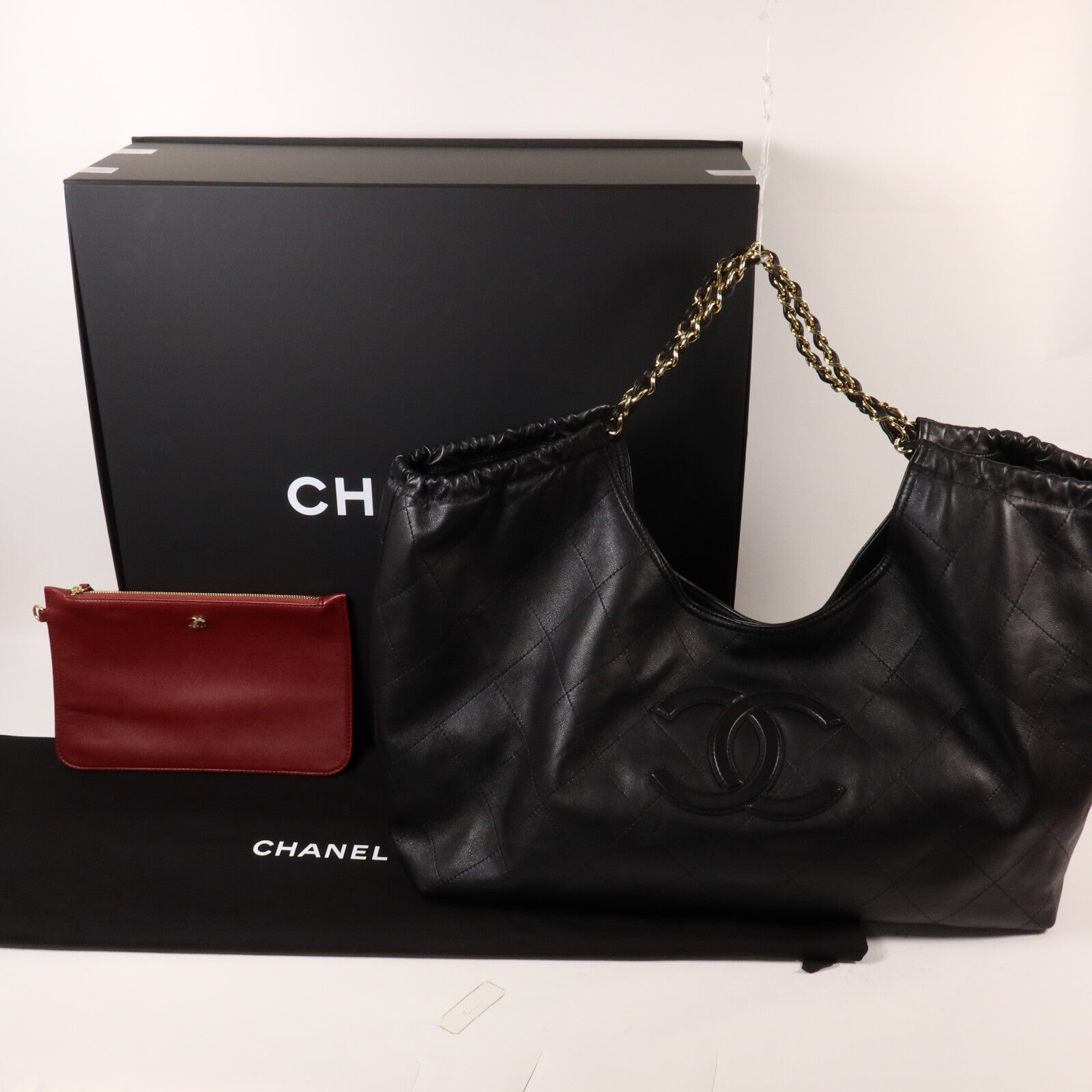 CHANEL 牛皮皮革26B Shopping Bag鏈帶手挽袋