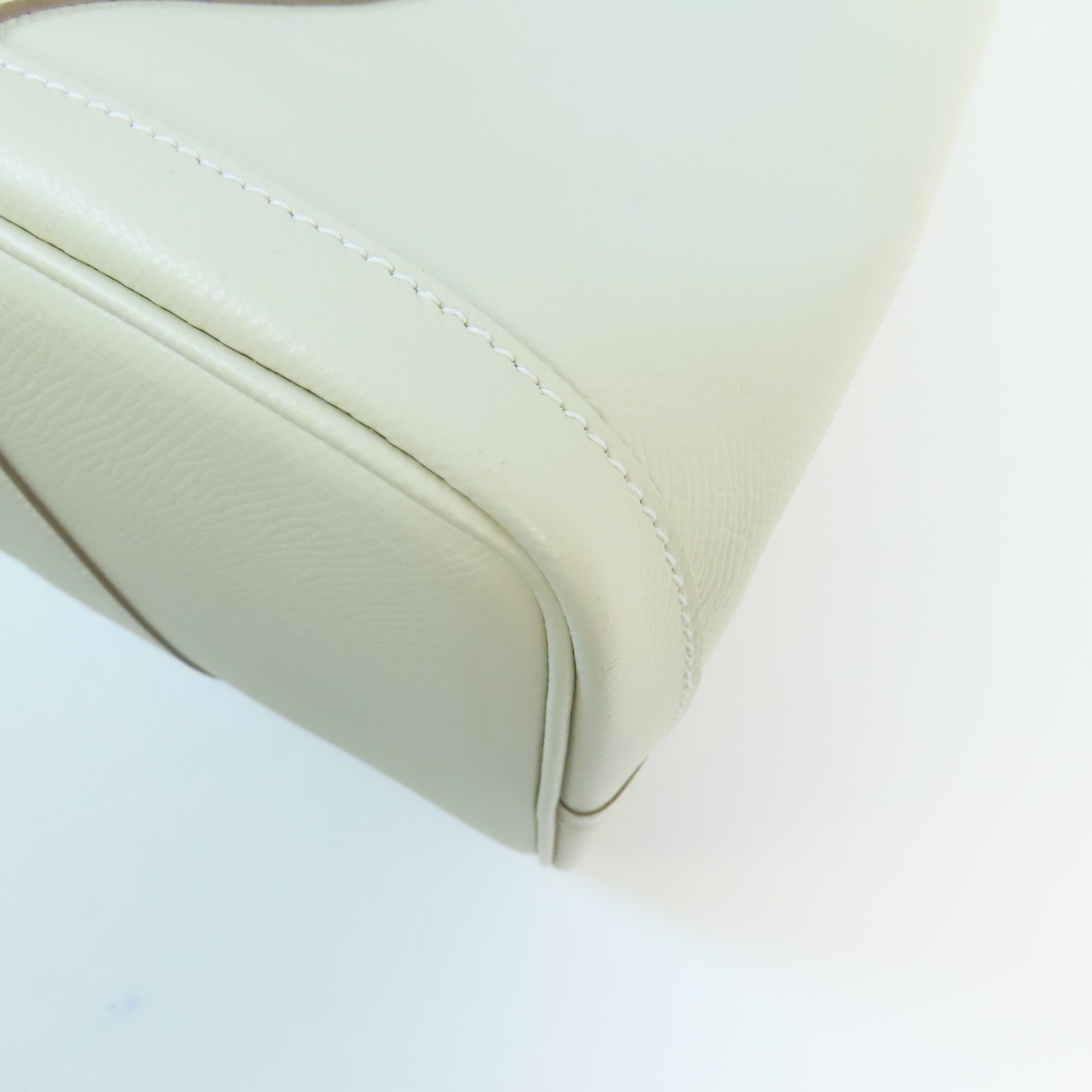 HERMES Epsom皮革Garden Party PM銀扣手挽袋Nata
