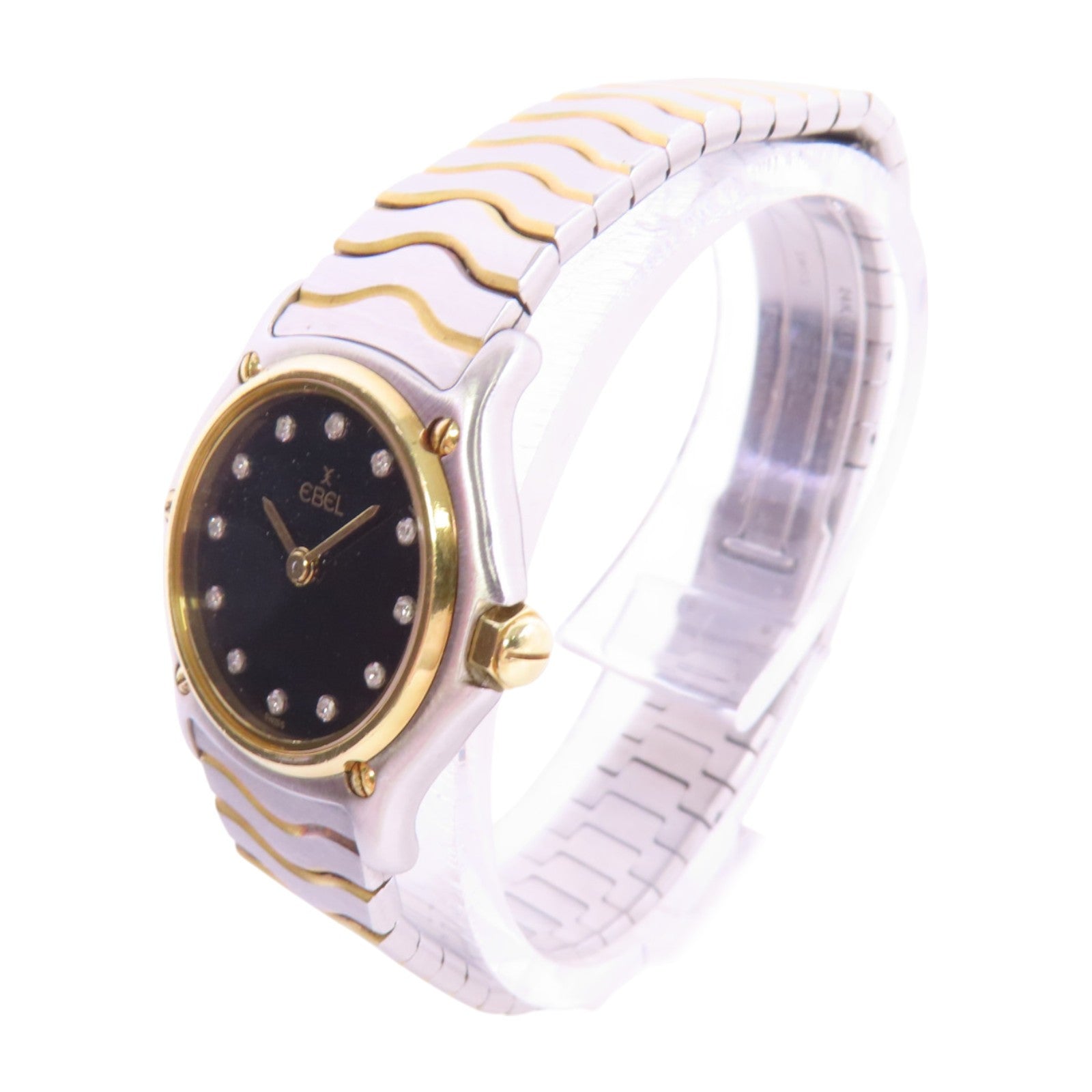 EBEL Ebel Sport Classic 1057901 Quartz Watch 18K Yellow Gold SS Diamond