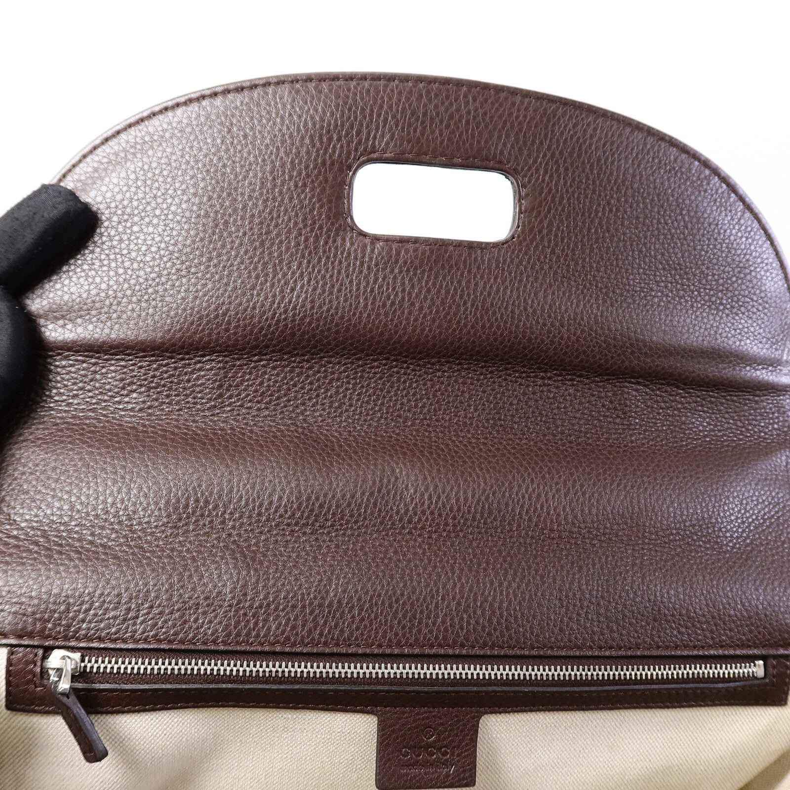 GUCCI 帆布Bamboo Top Handle手挽肩背兩用袋