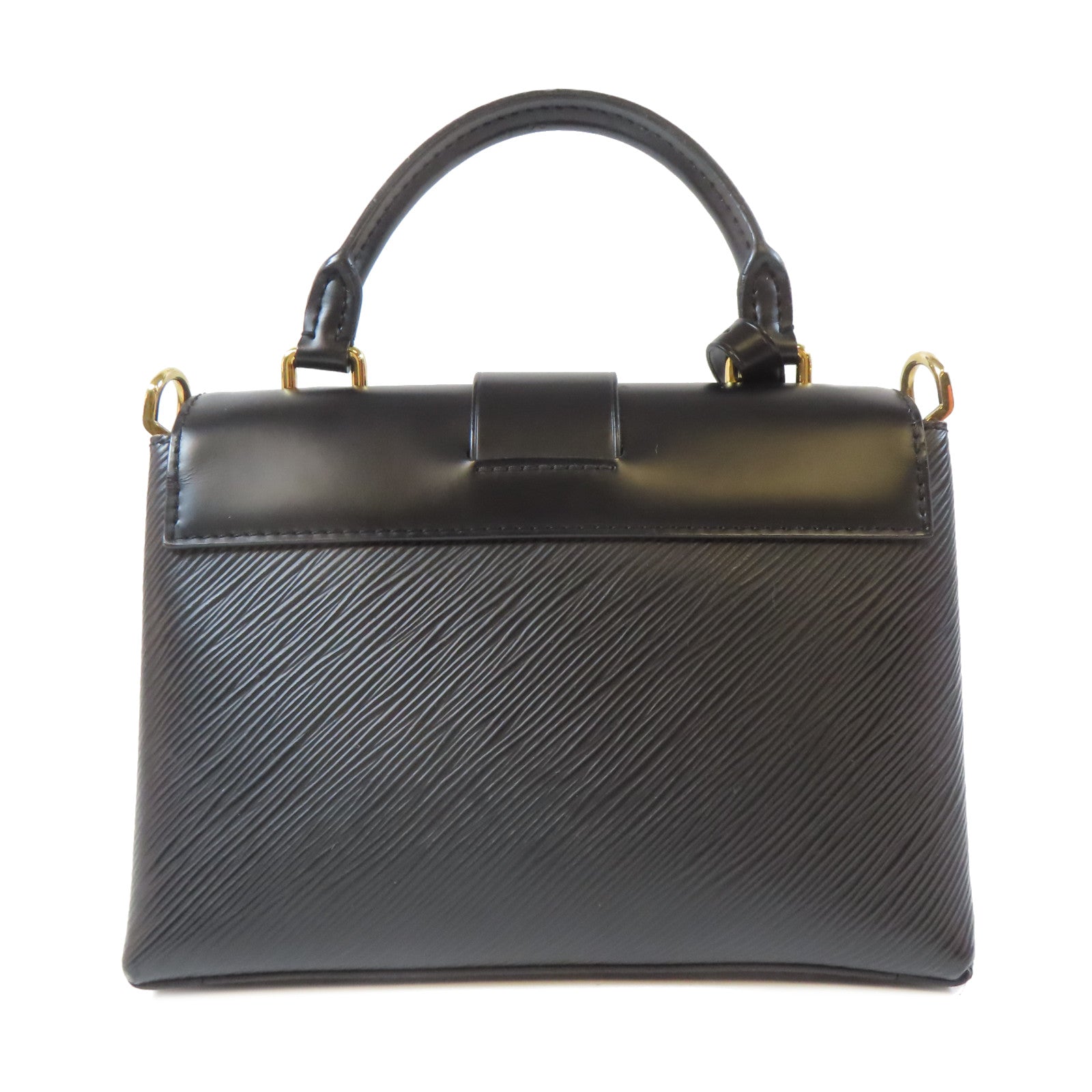 LOUIS VUITTON Epi 2 Way Shoulder Bag金扣手挽肩背兩用袋黑色