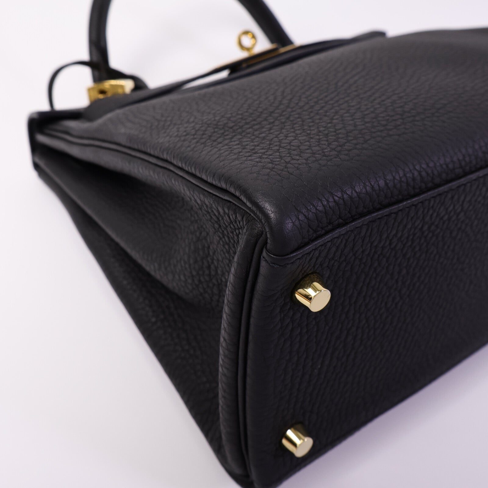 HERMES Clemence皮革Kelly 28手挽肩背兩用袋Plomb