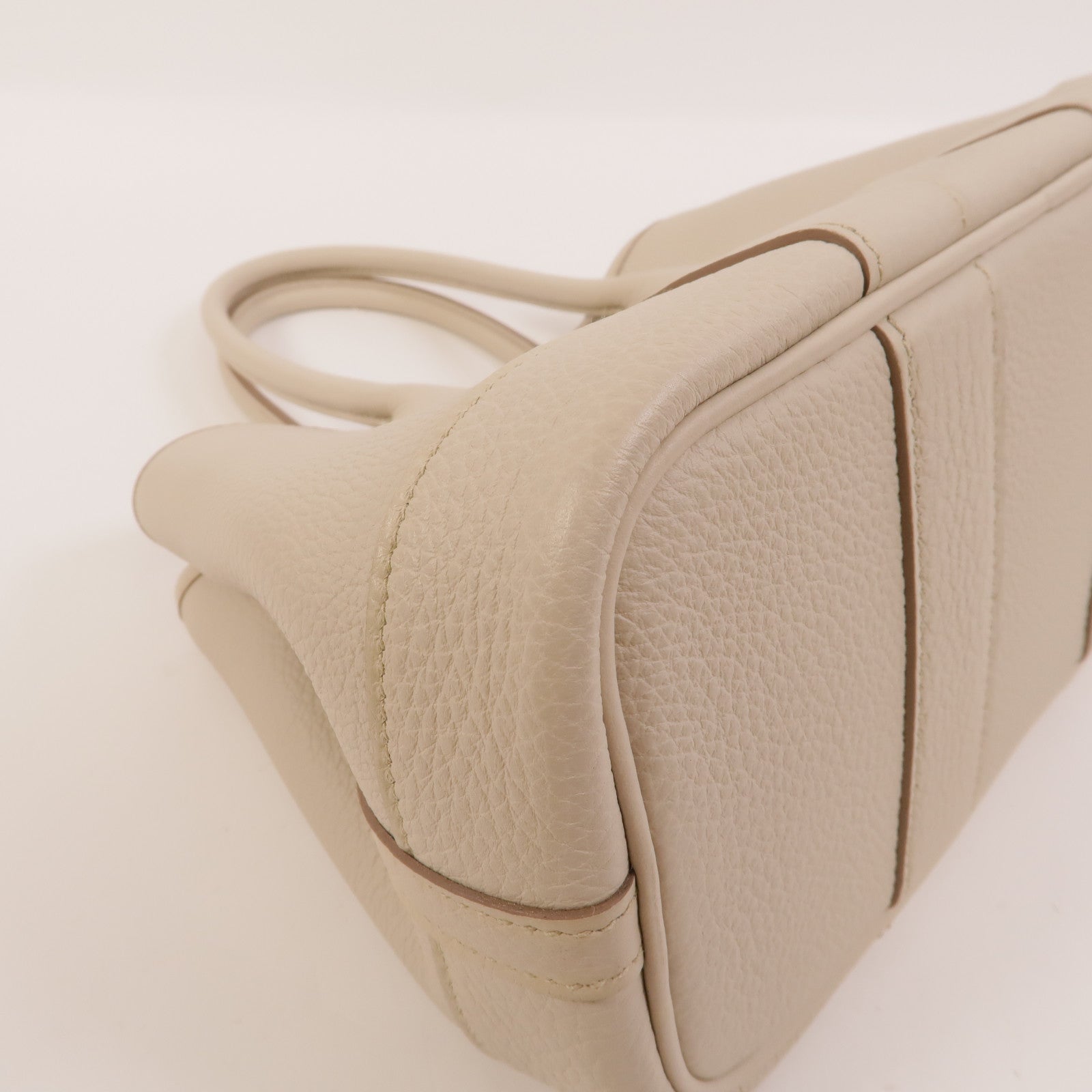 HERMES Clemence皮革Garden Party TPM手挽袋Craie