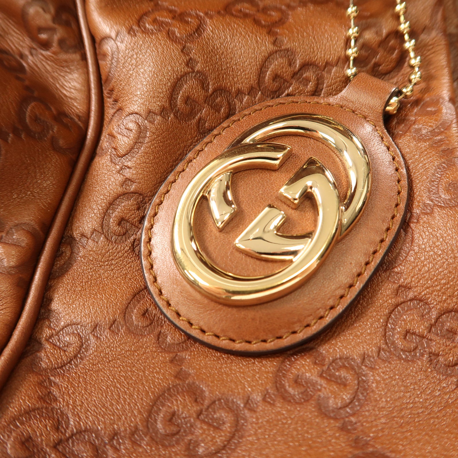 GUCCI 牛皮皮革Shoulder Bag金扣肩背袋