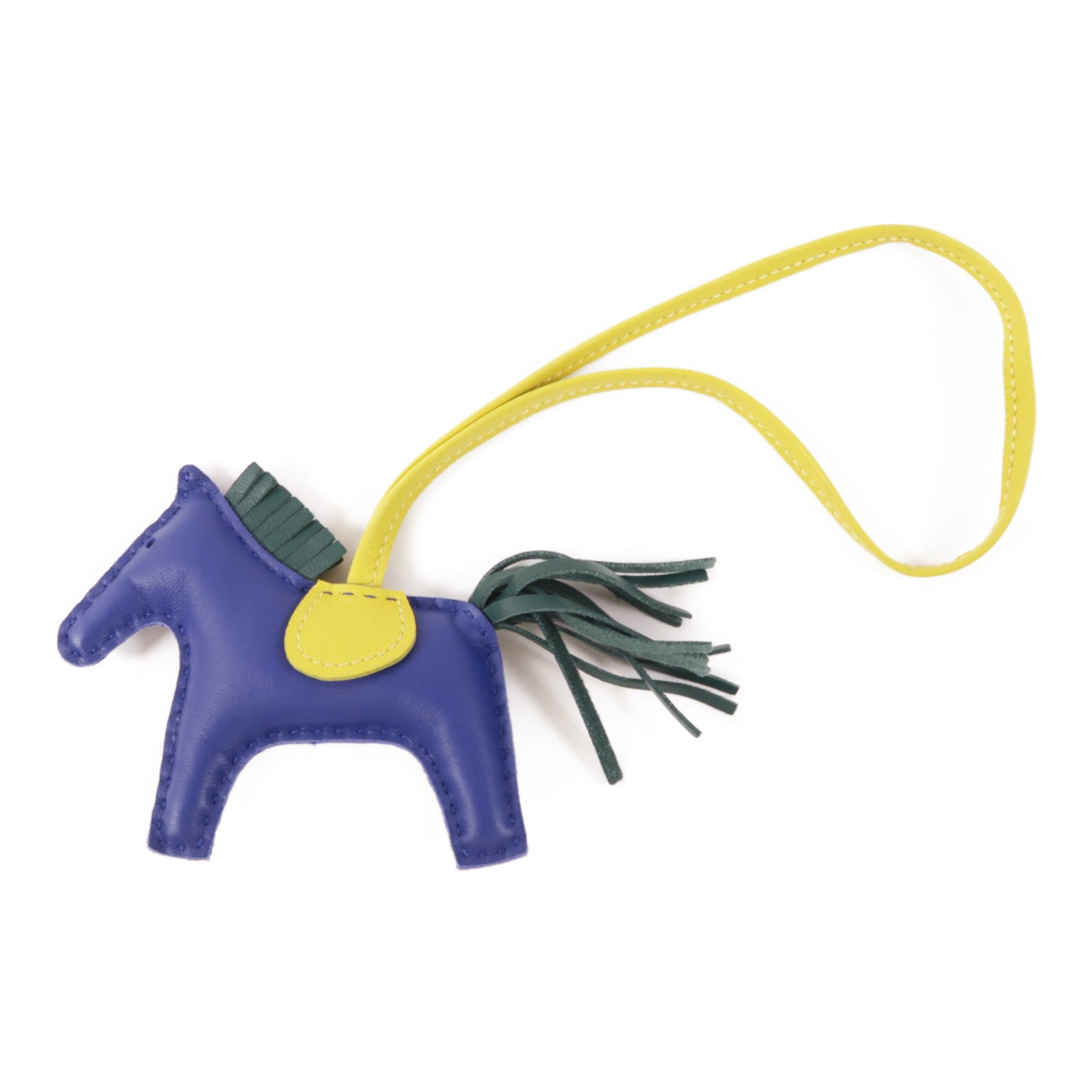 HERMES Rodeo PM Charm Swift Leather 7T Bleu Electrique