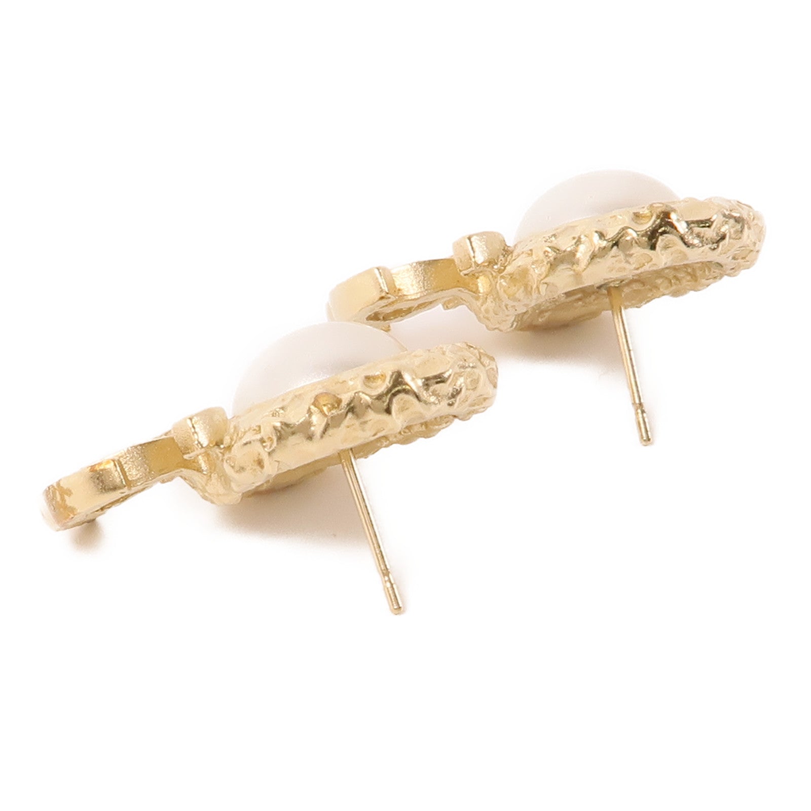 CHANEL PVC/金屬Earrings耳環白色/金色