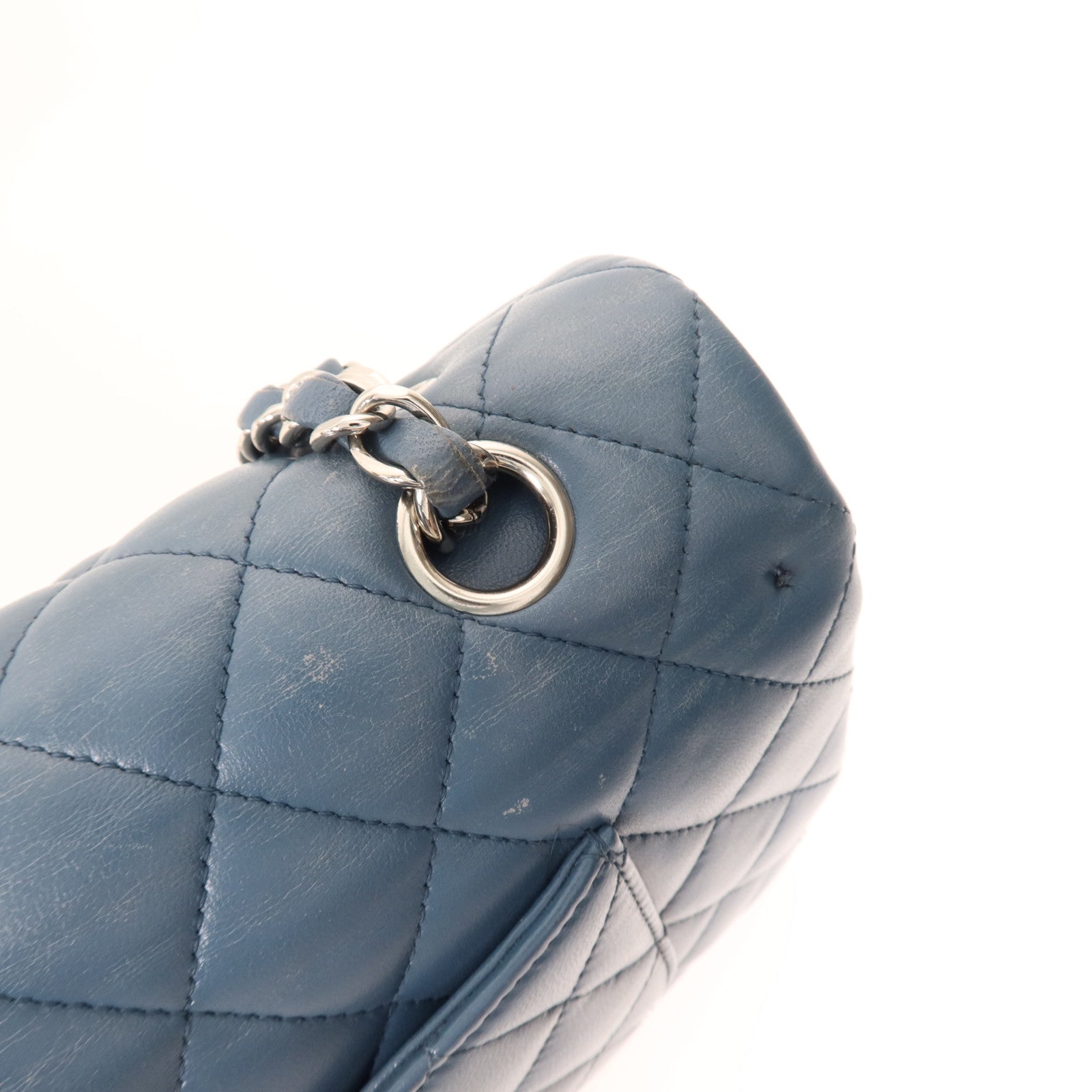 CHANEL 羊皮皮革Classic 25銀扣鏈帶肩背袋