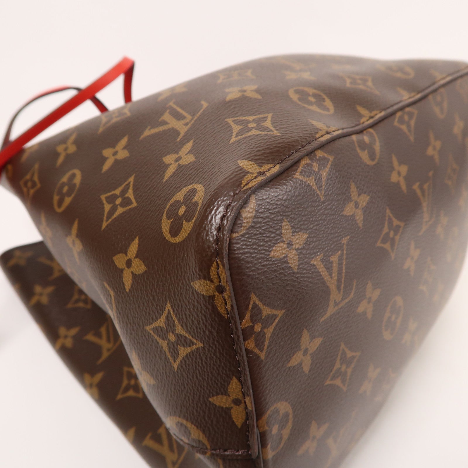 LOUIS VUITTON GHW Neo Noe Bucket Bag Shoulder Handbag M44021 Monogram Coquelicot