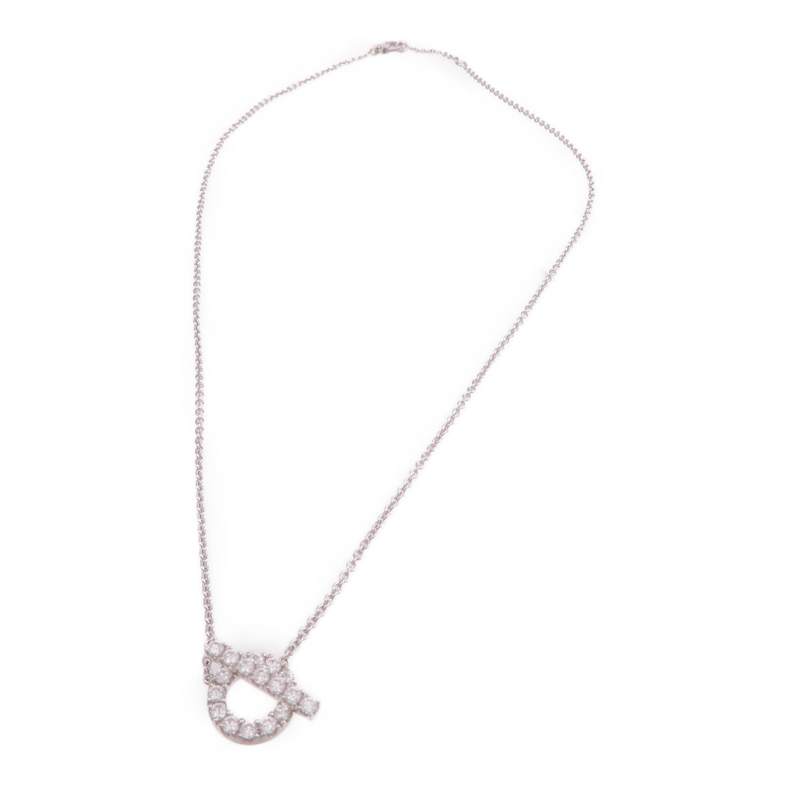 HERMES 【激減優惠】18K白金Finesse Pendant鑽石項鍊
