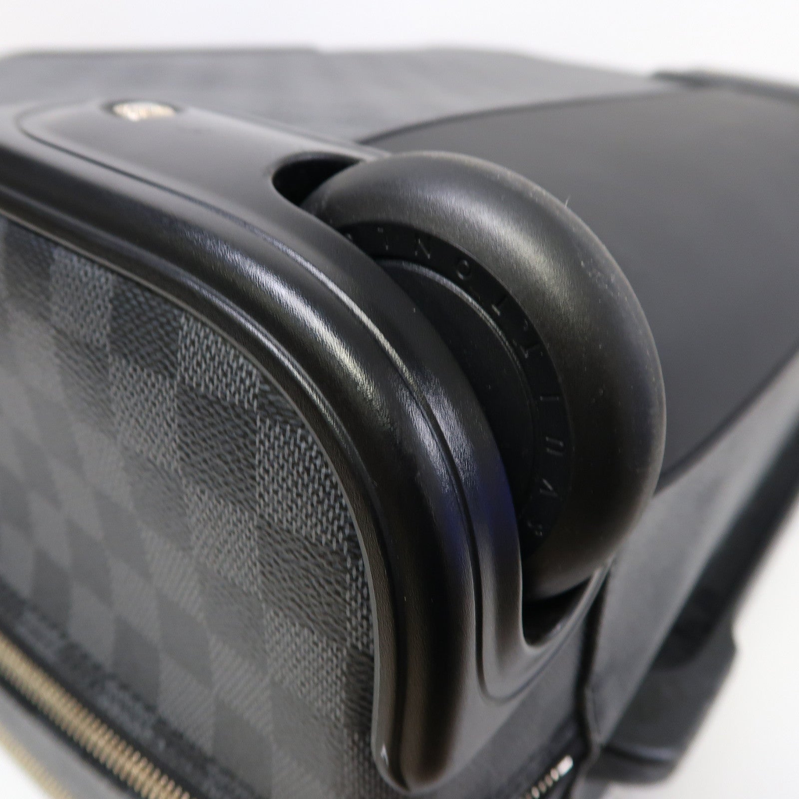 LOUIS VUITTON Damier Graphite Pilot Case銀扣行李箱黑色