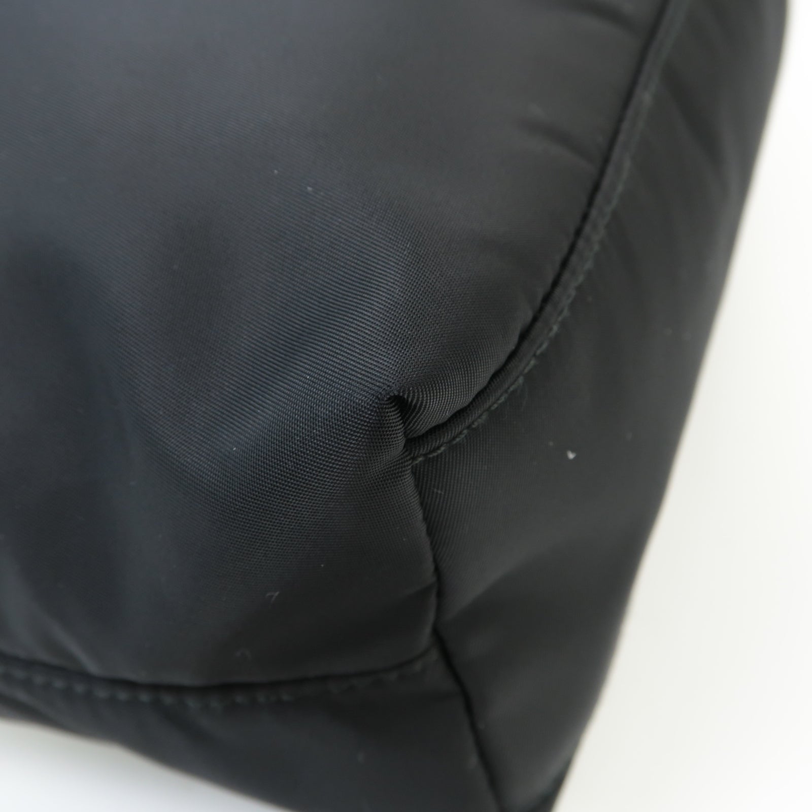 PRADA 【激減優惠】尼龍/皮革2 Way Shoulder銀扣手挽肩背兩用袋黑色