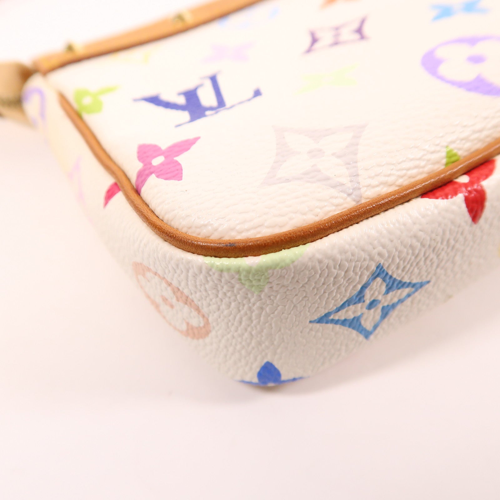 LOUIS VUITTON Monogram Multicolore Pochette Accessoires金扣手挽肩背兩用袋