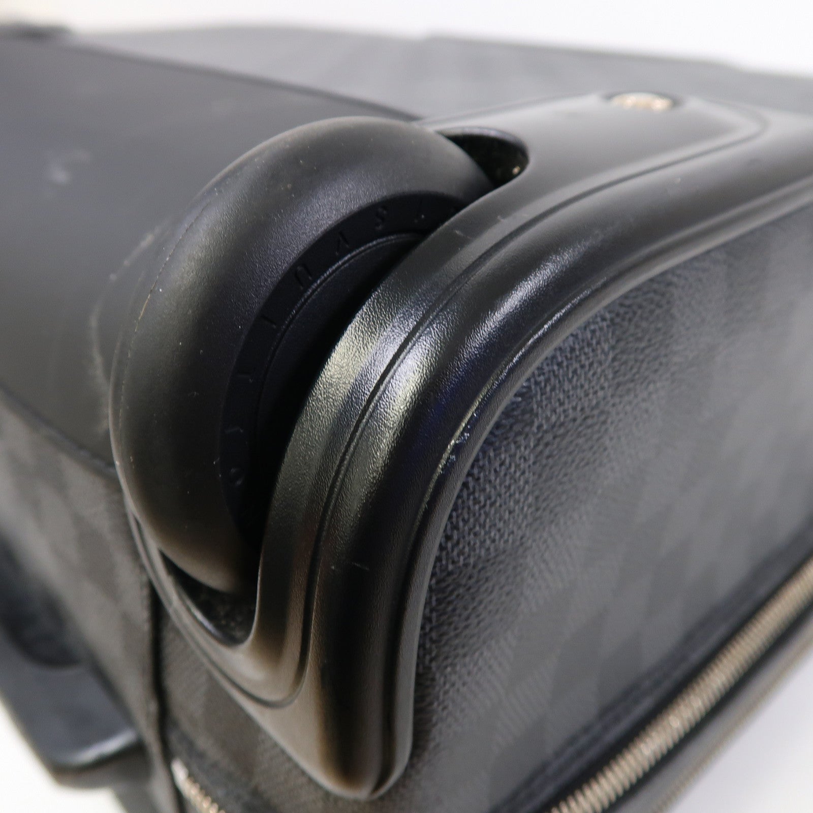 LOUIS VUITTON Damier Graphite Pilot Case銀扣行李箱黑色
