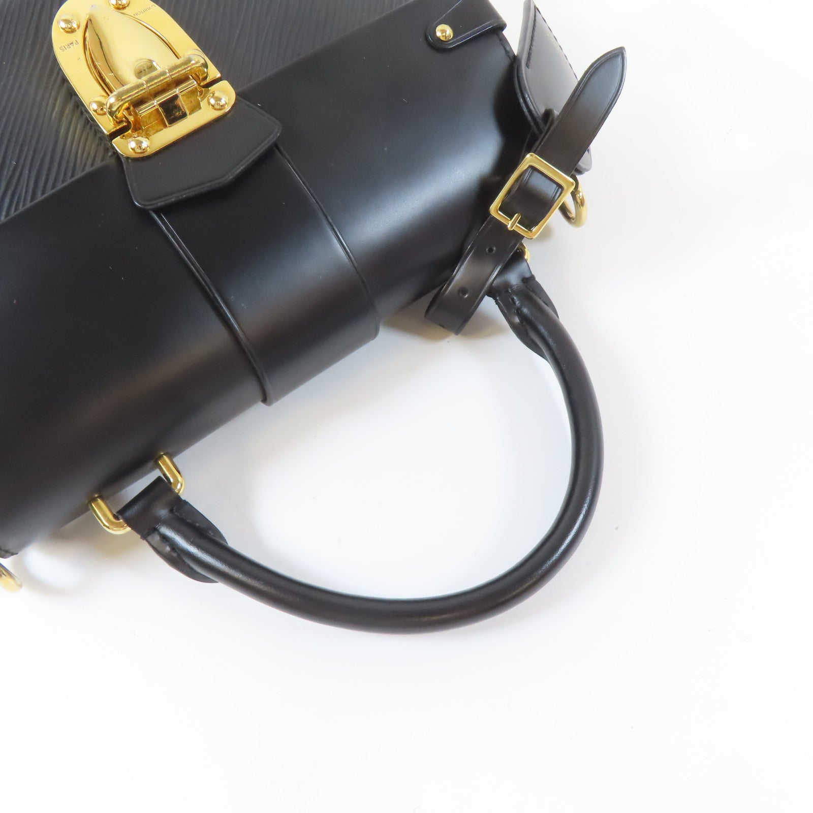 LOUIS VUITTON Epi 2 Way Shoulder Bag金扣手挽肩背兩用袋黑色