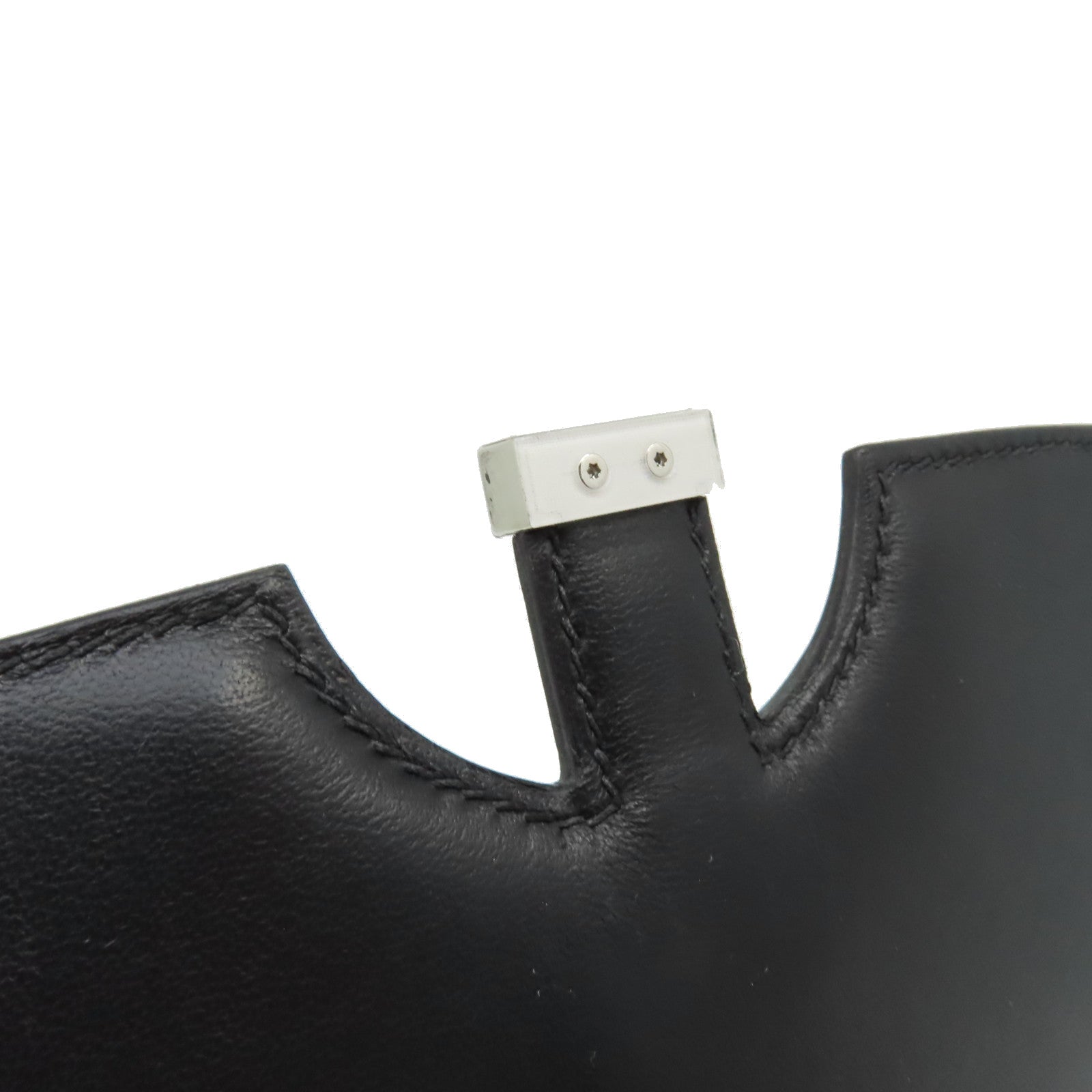 HERMES 【激減優惠】Evercolor皮革2002-20 Shoulder Bag銀扣肩背袋黑色