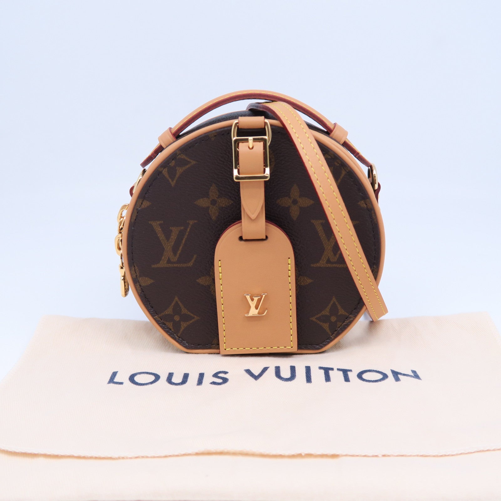 LOUIS VUITTON 【清倉大減價】Monogram Mini Boite Chapeau金扣手挽肩背兩用袋啡色