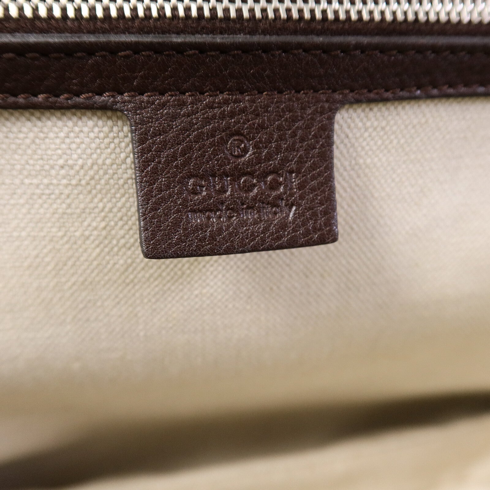 GUCCI 帆布Bamboo Top Handle手挽肩背兩用袋