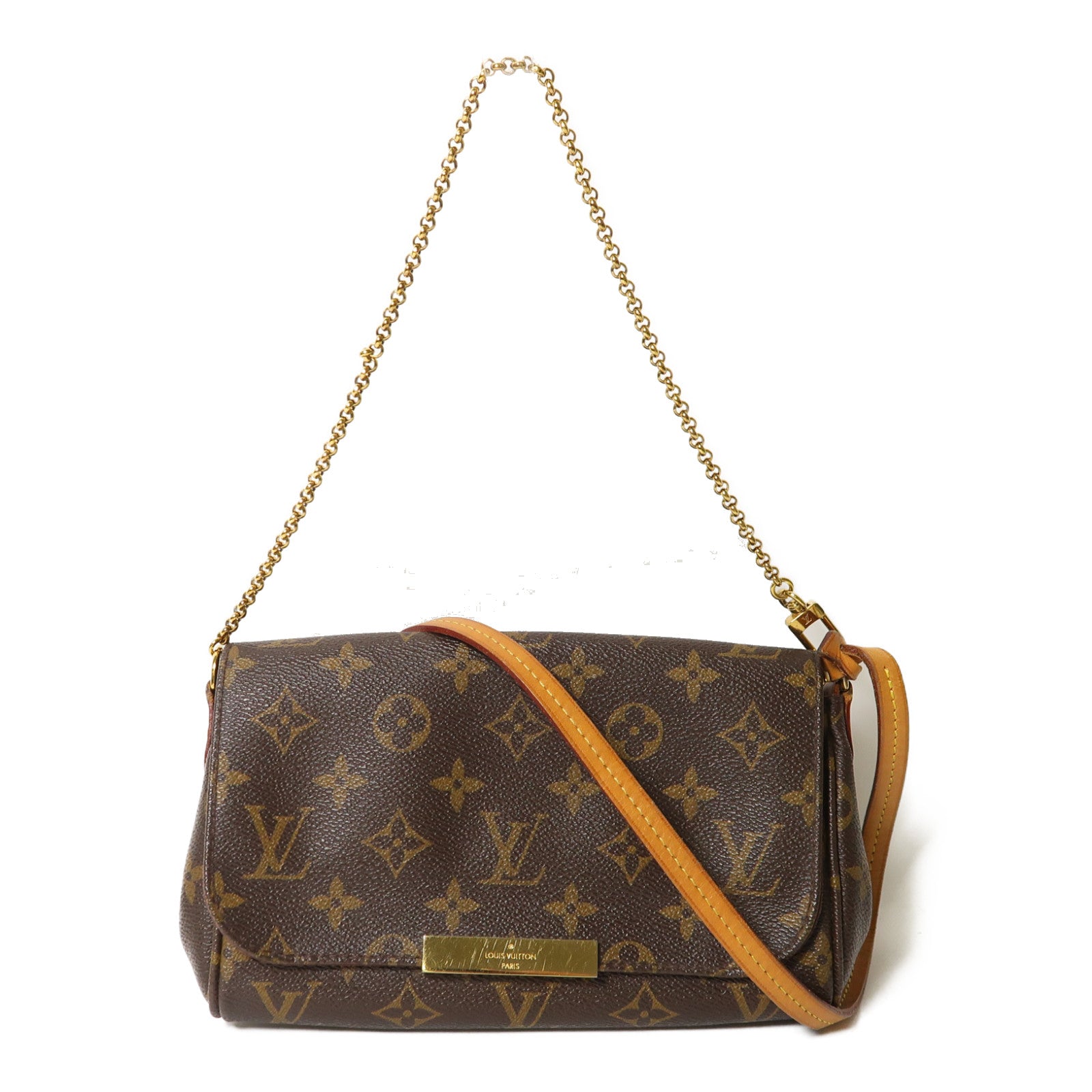 LOUIS VUITTON Monogram Favorite PM金扣手挽肩背兩用袋啡色