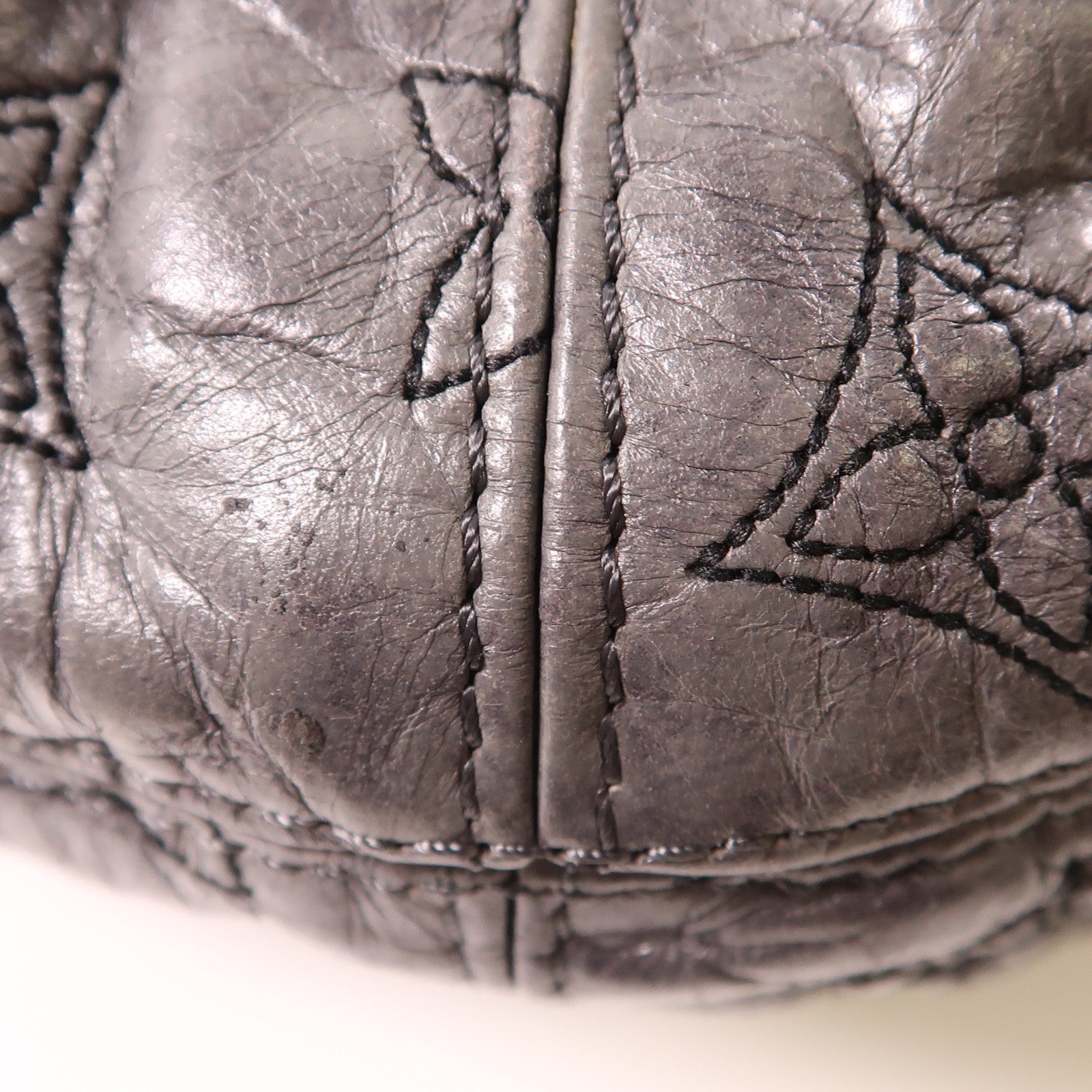 LOUIS VUITTON 羊皮皮革Nimbus Olype PM金扣手挽袋