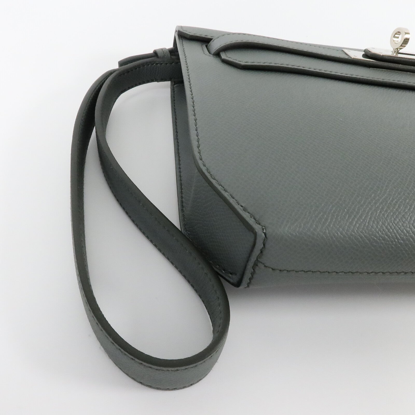 HERMES Epsom皮革Kelly Depeches 25手拿包Vert Amande