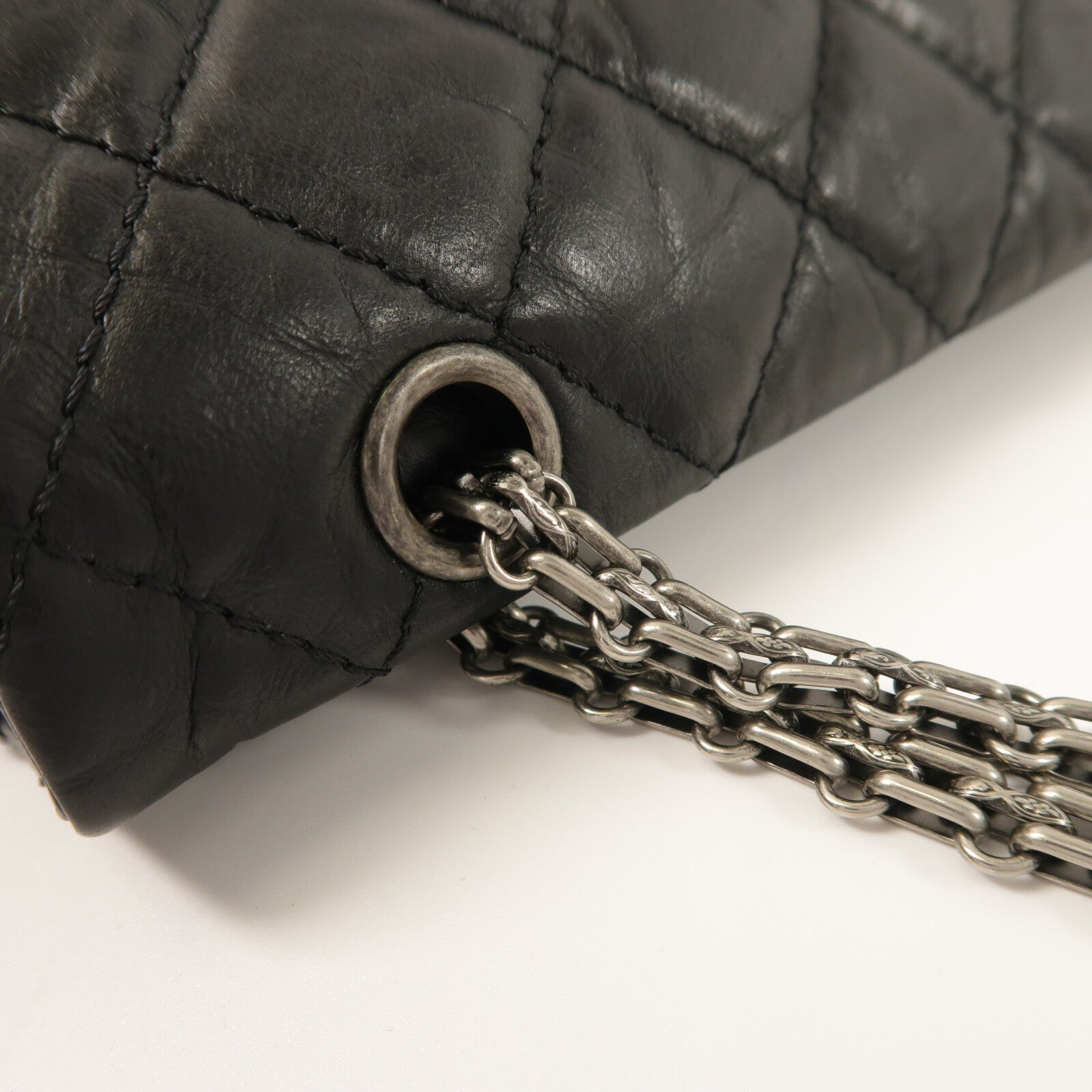 CHANEL 牛皮皮革2.55 Large鏈帶肩背袋