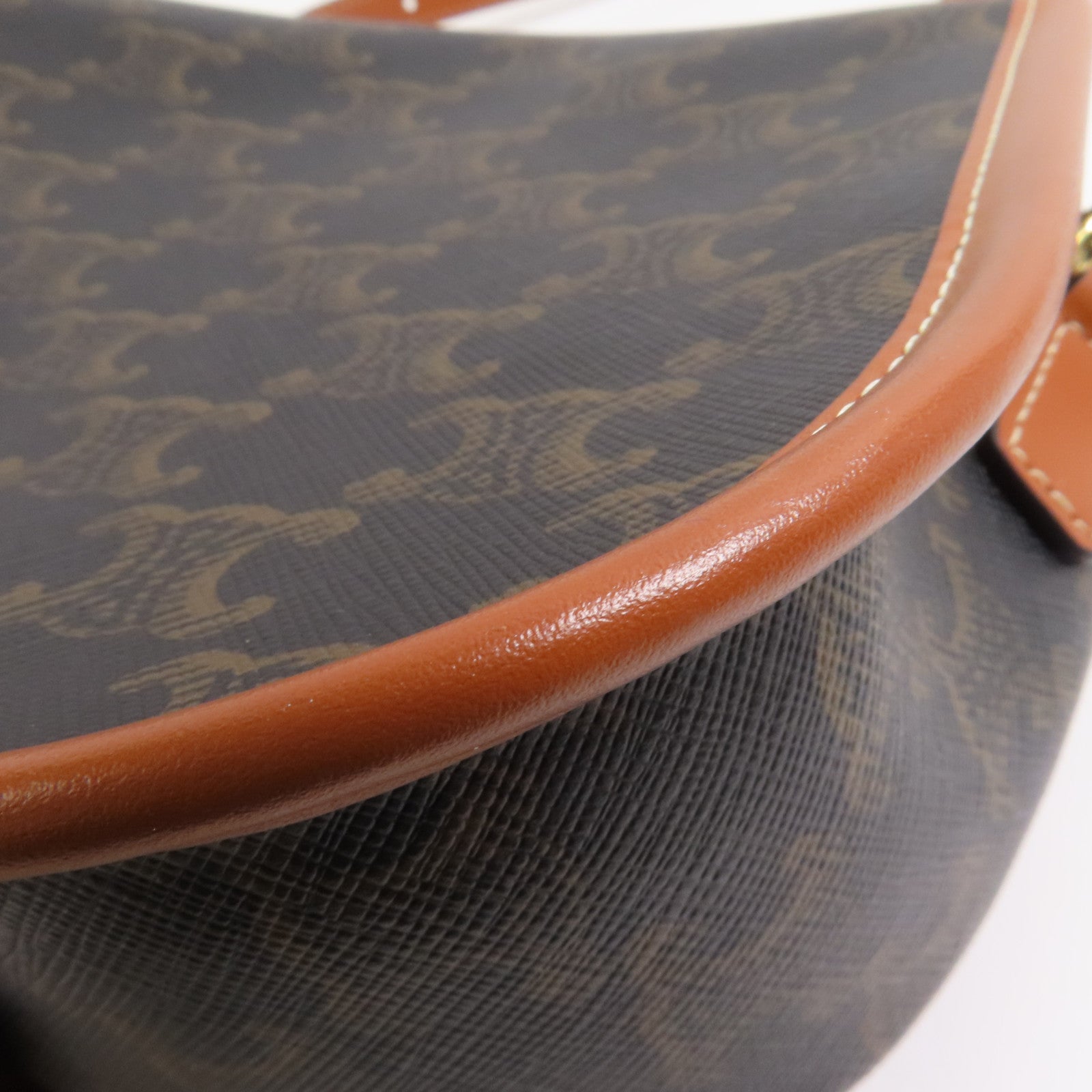 CELINE 塗層帆布Shoulder Bag金扣肩背袋