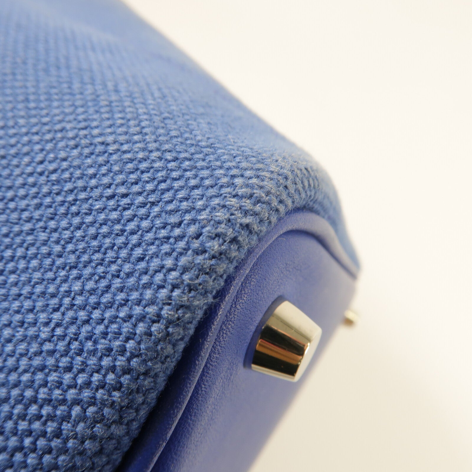 HERMES 帆布/Swift皮革Picotin PM手挽袋Blue Royal/Egee