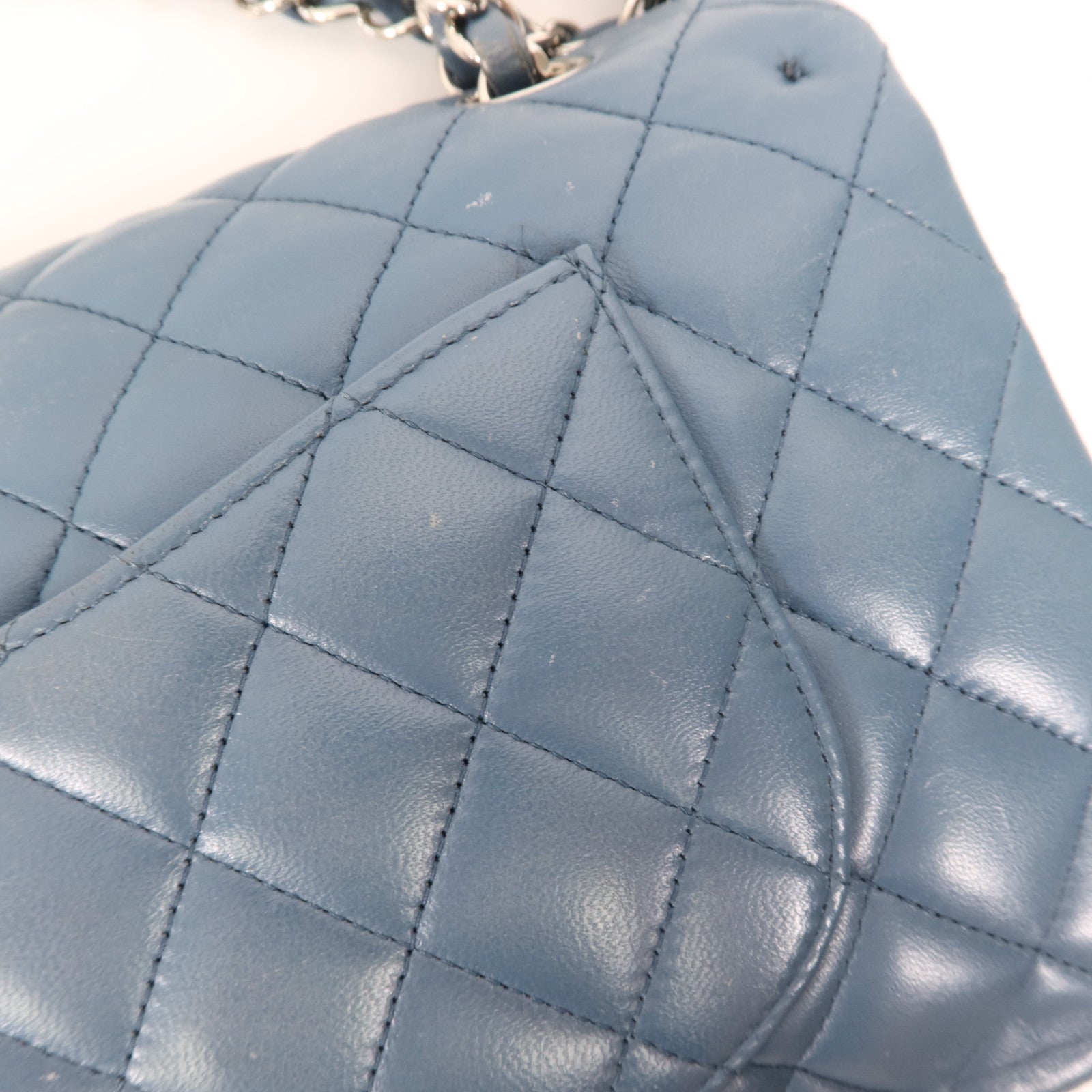 CHANEL 羊皮皮革Classic 25銀扣鏈帶肩背袋