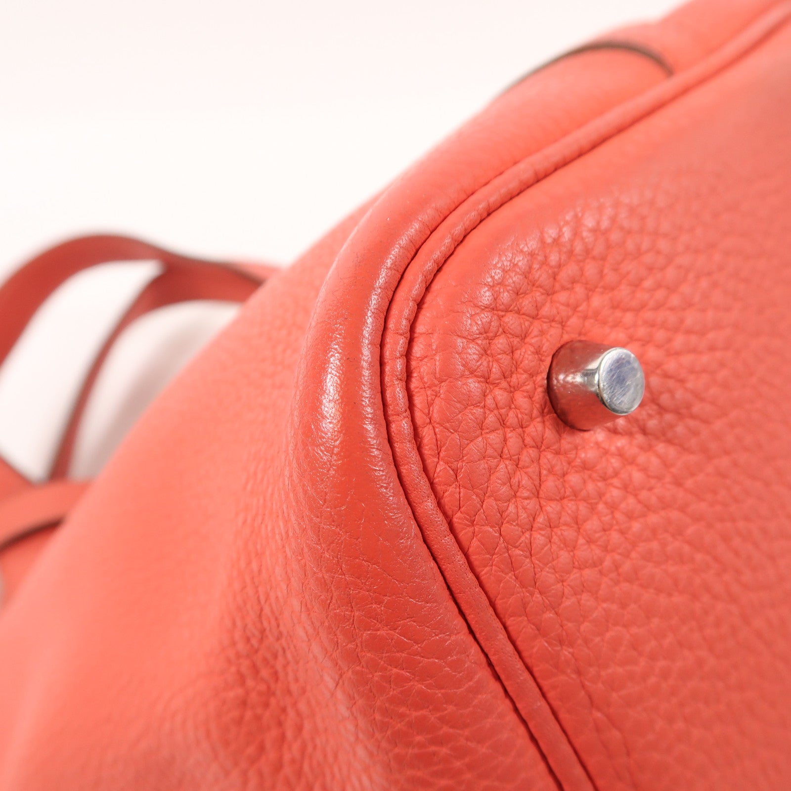 HERMES Clemence皮革Picotin MM銀扣手挽袋