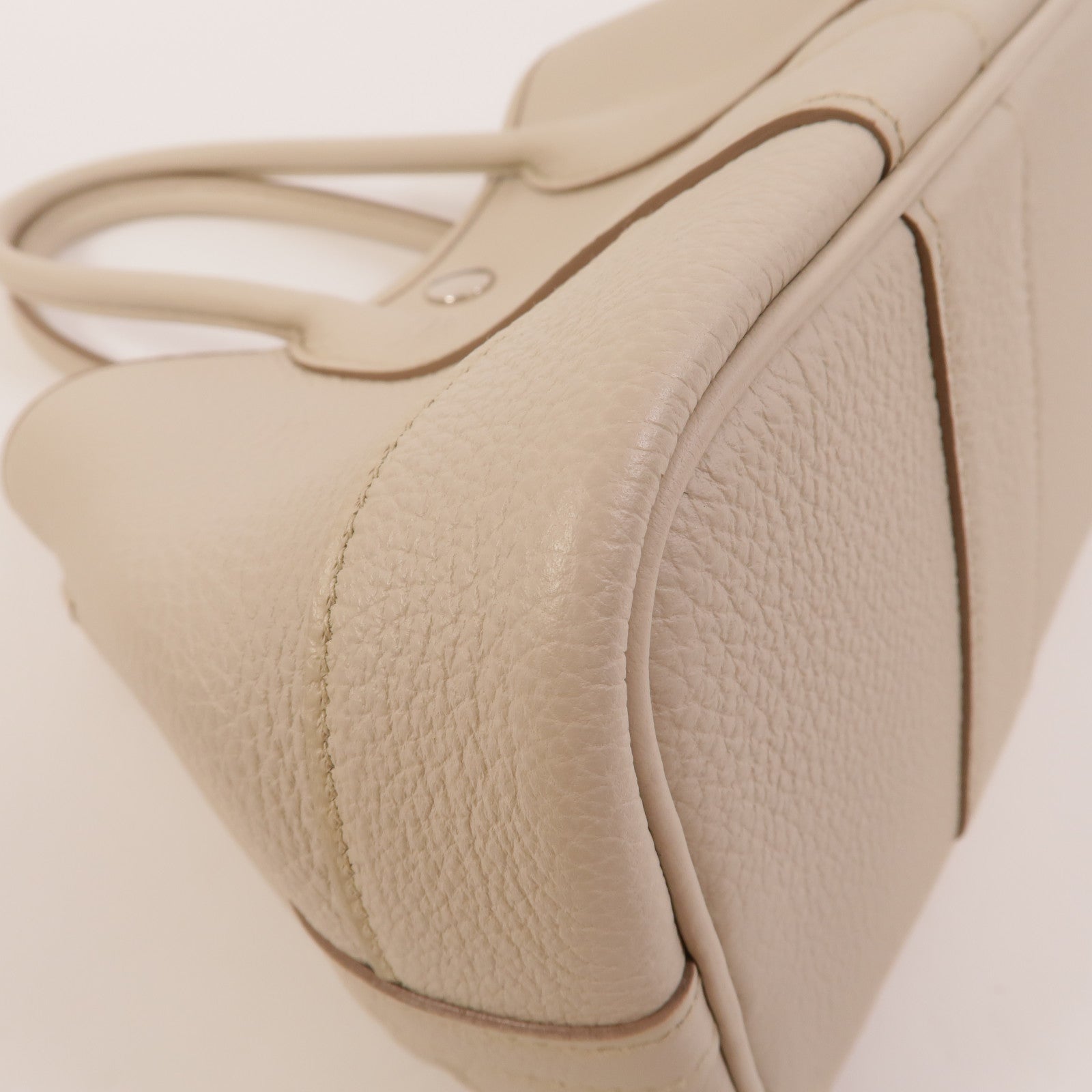 HERMES Clemence皮革Garden Party TPM手挽袋Craie