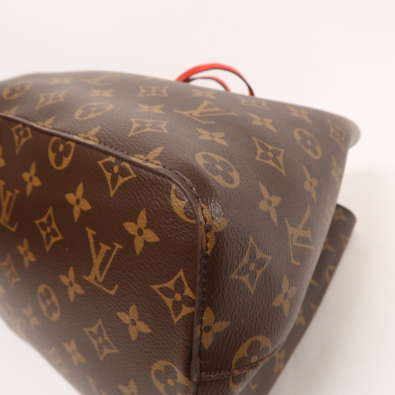 LOUIS VUITTON GHW Neo Noe Bucket Bag Shoulder Handbag M44021 Monogram Coquelicot