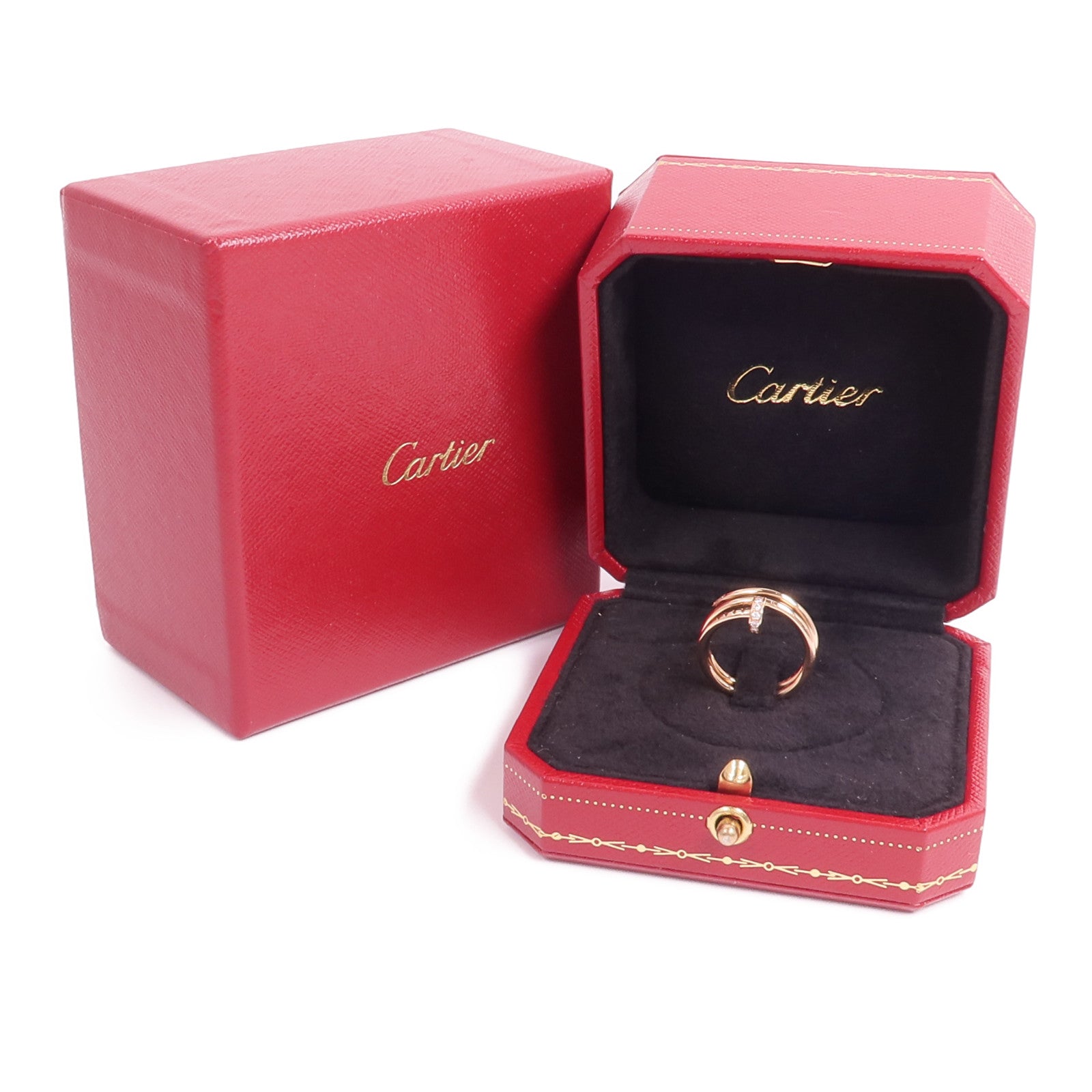 CARTIER 18K玫瑰金Just Un Clou Diamond Ring戒指