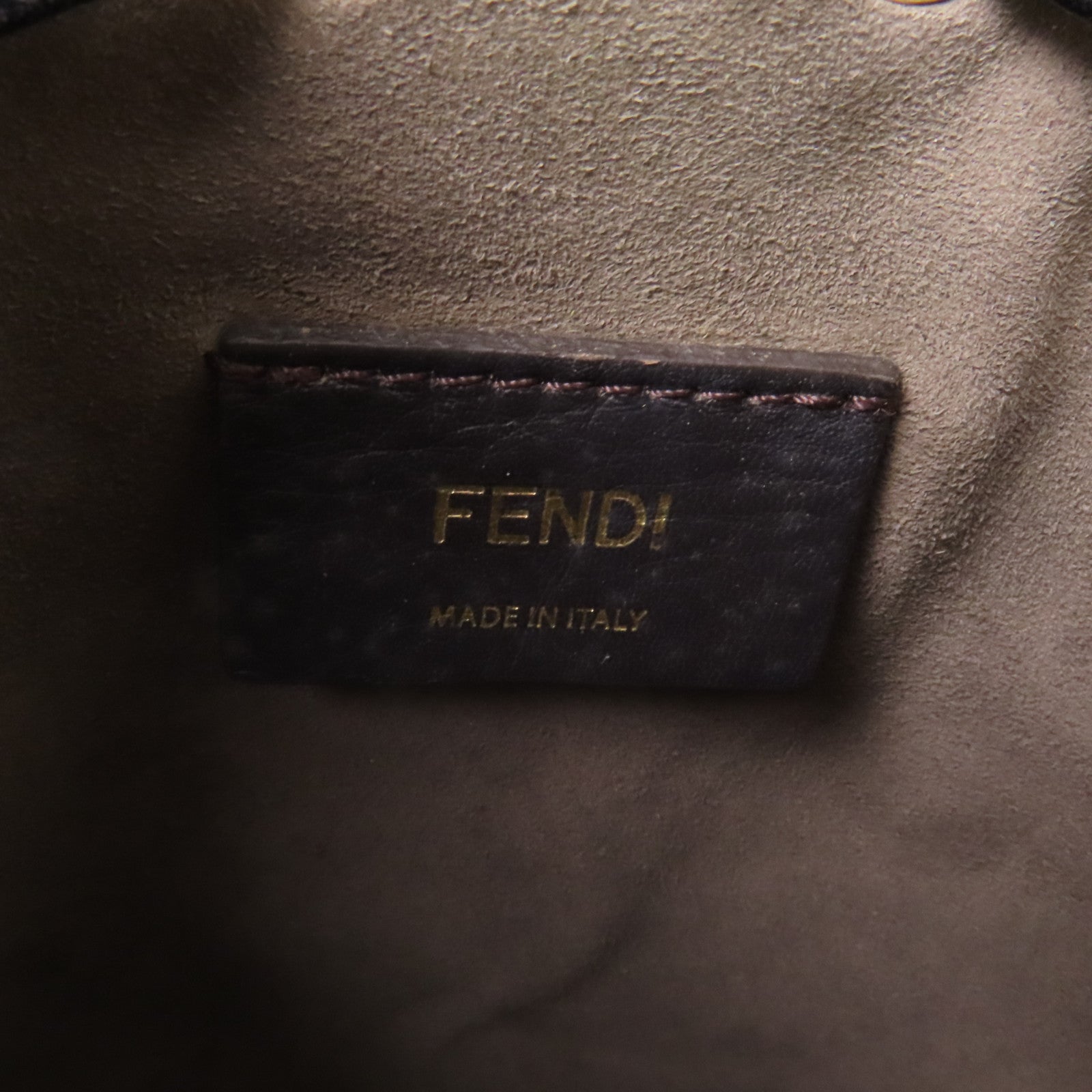 FENDI 牛皮皮革Mon Tresor Mini金扣手挽肩背兩用袋