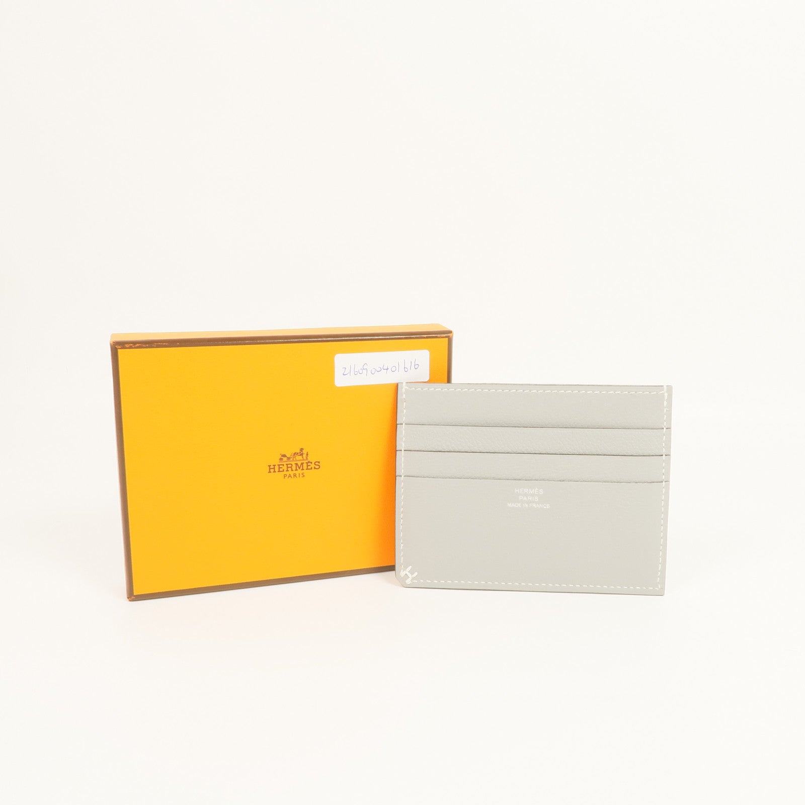 HERMES Evercolor皮革H Sellier Card Holder卡片套Bleu Glacier