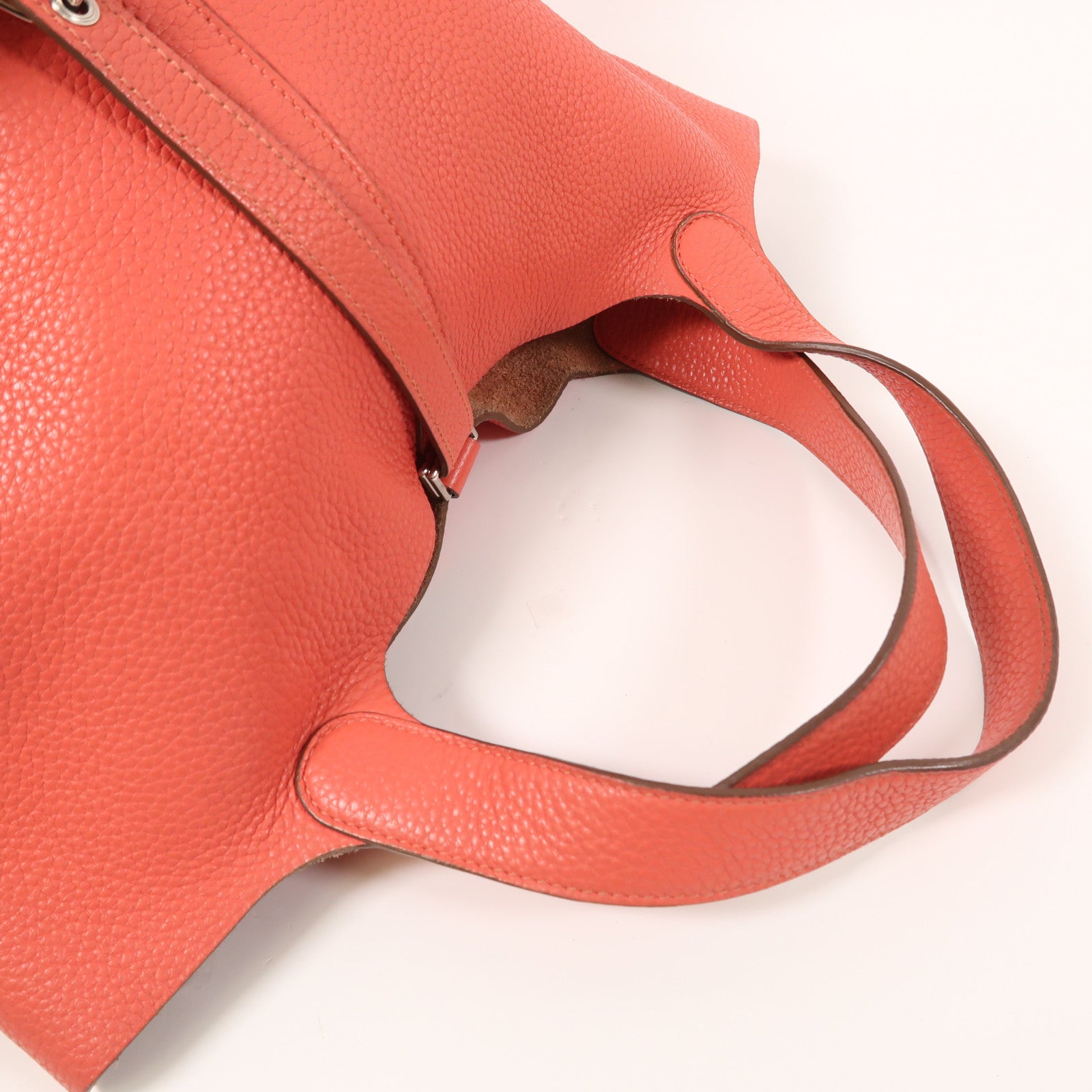 HERMES Clemence皮革Picotin MM銀扣手挽袋