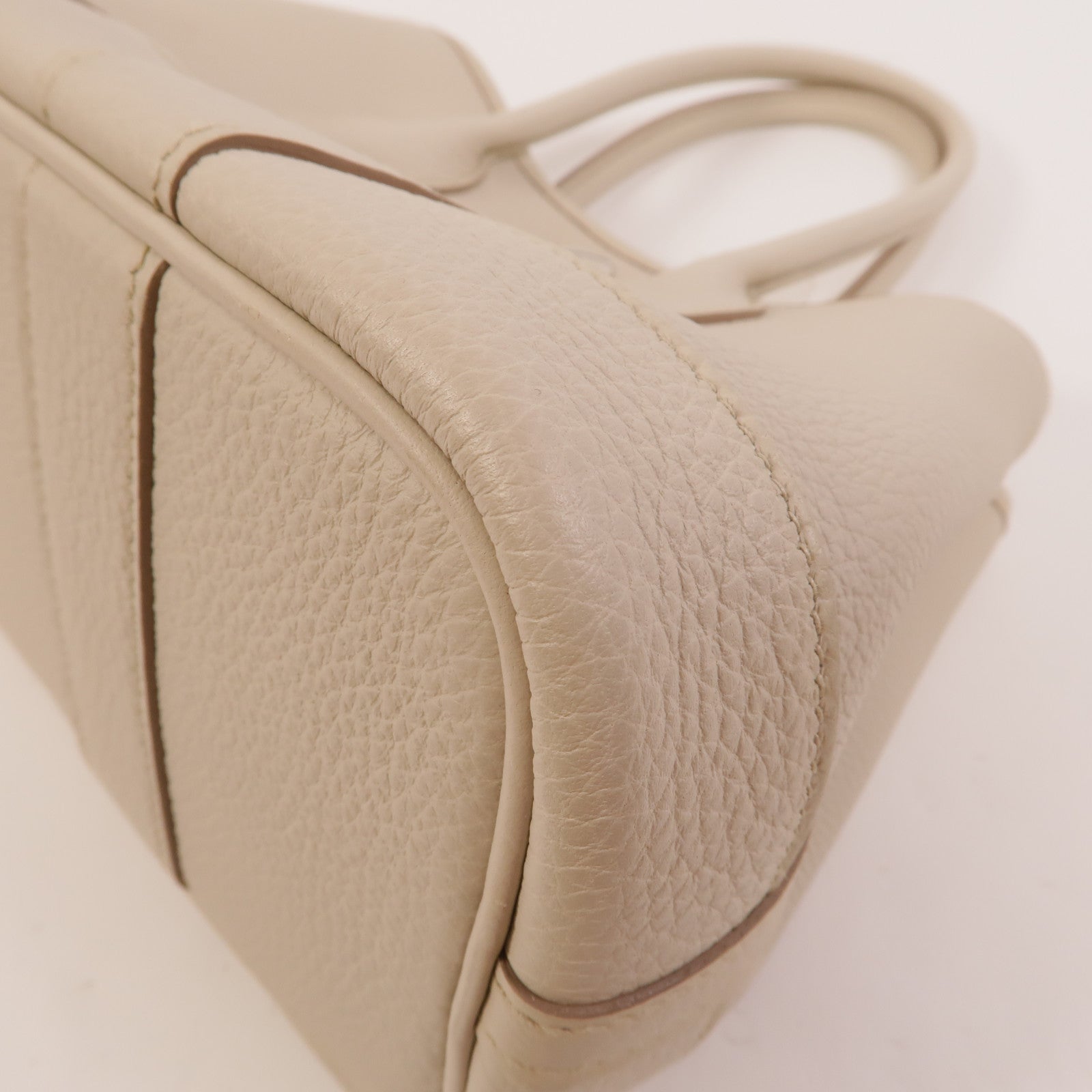 HERMES Clemence皮革Garden Party TPM手挽袋Craie