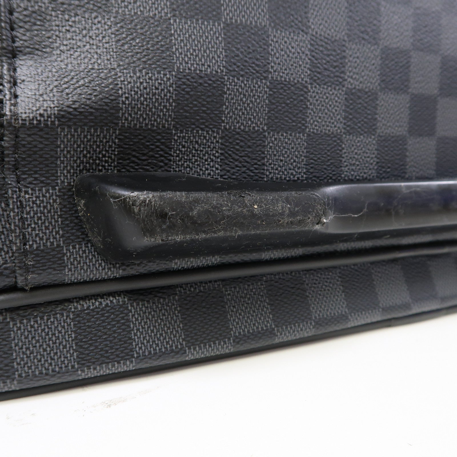 LOUIS VUITTON Damier Graphite Pilot Case銀扣行李箱黑色