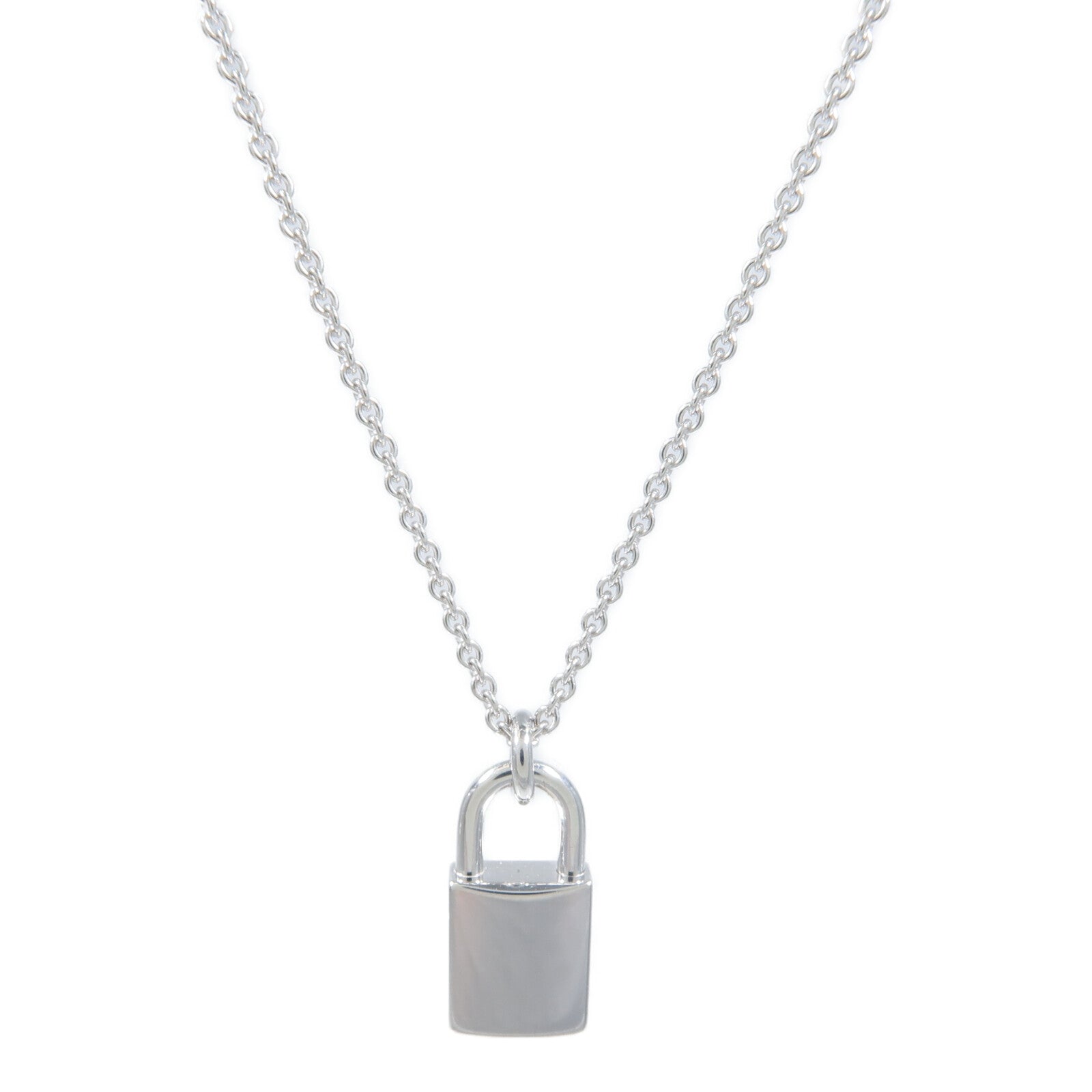 HERMES 18K白金Kelly Cadenas Pendant鑽石項鍊