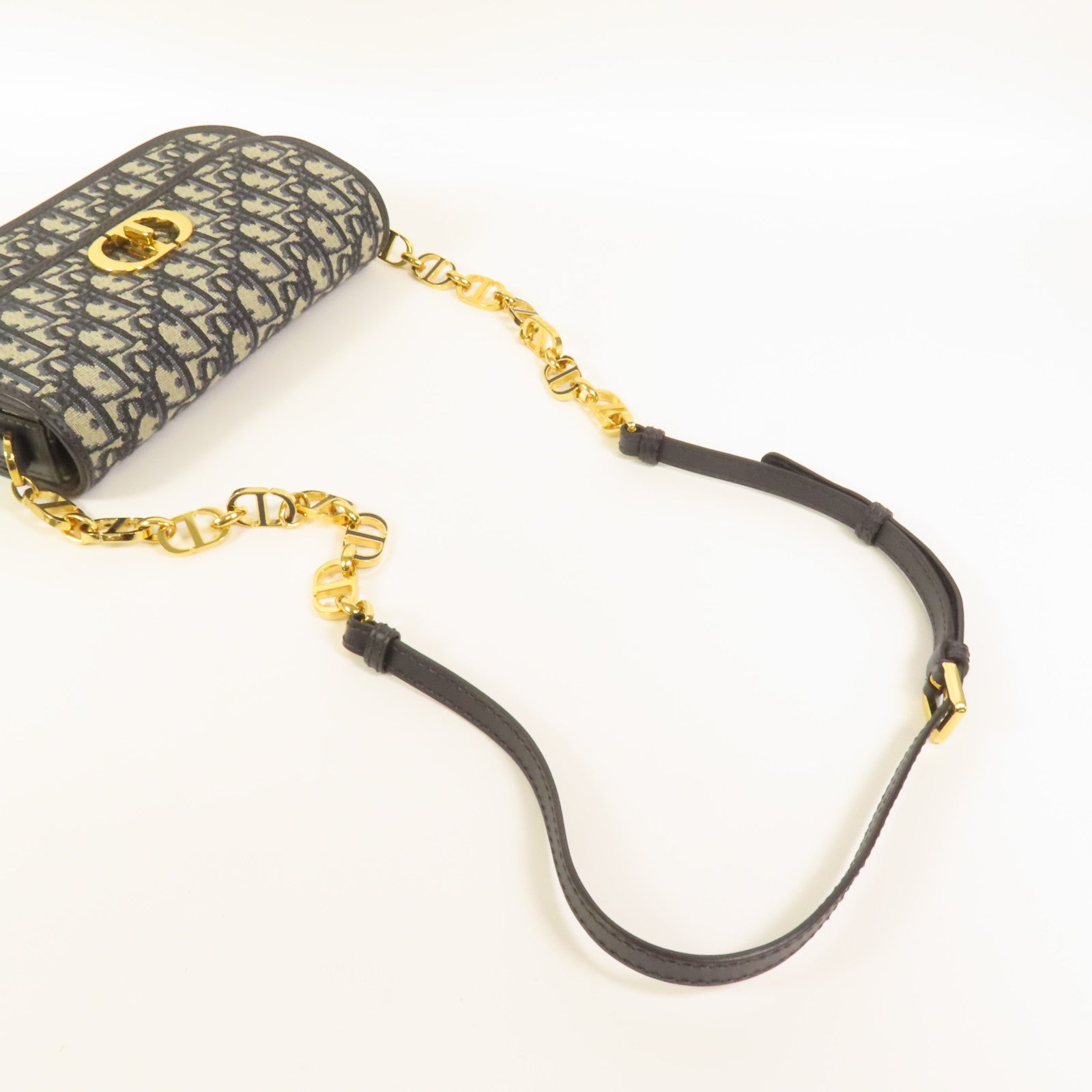 Dior 帆布Small 30 Montaigue Avenut Bag金扣肩背袋