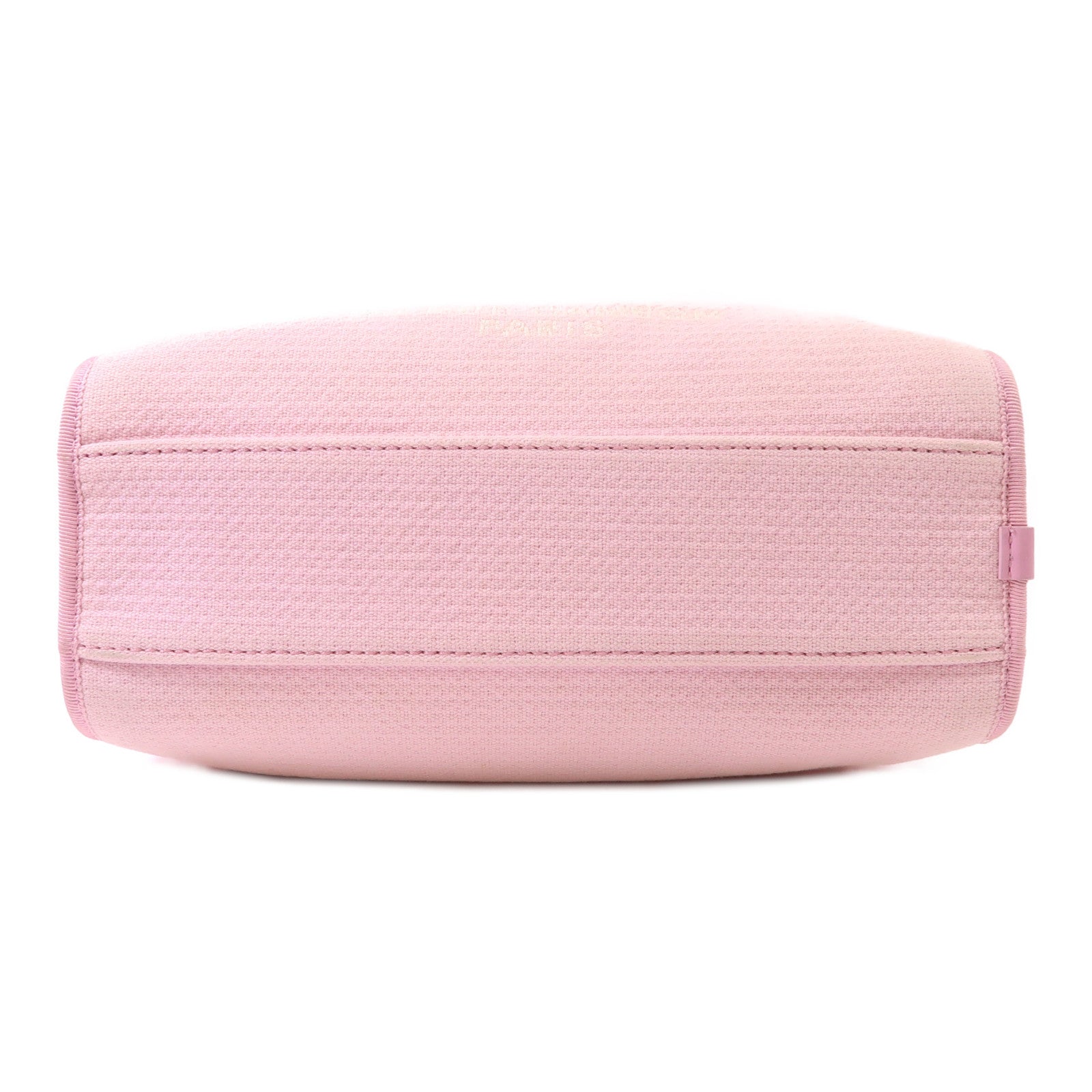 CHANEL 帆布Deauville Bowling Bag銀扣手挽肩背兩用袋