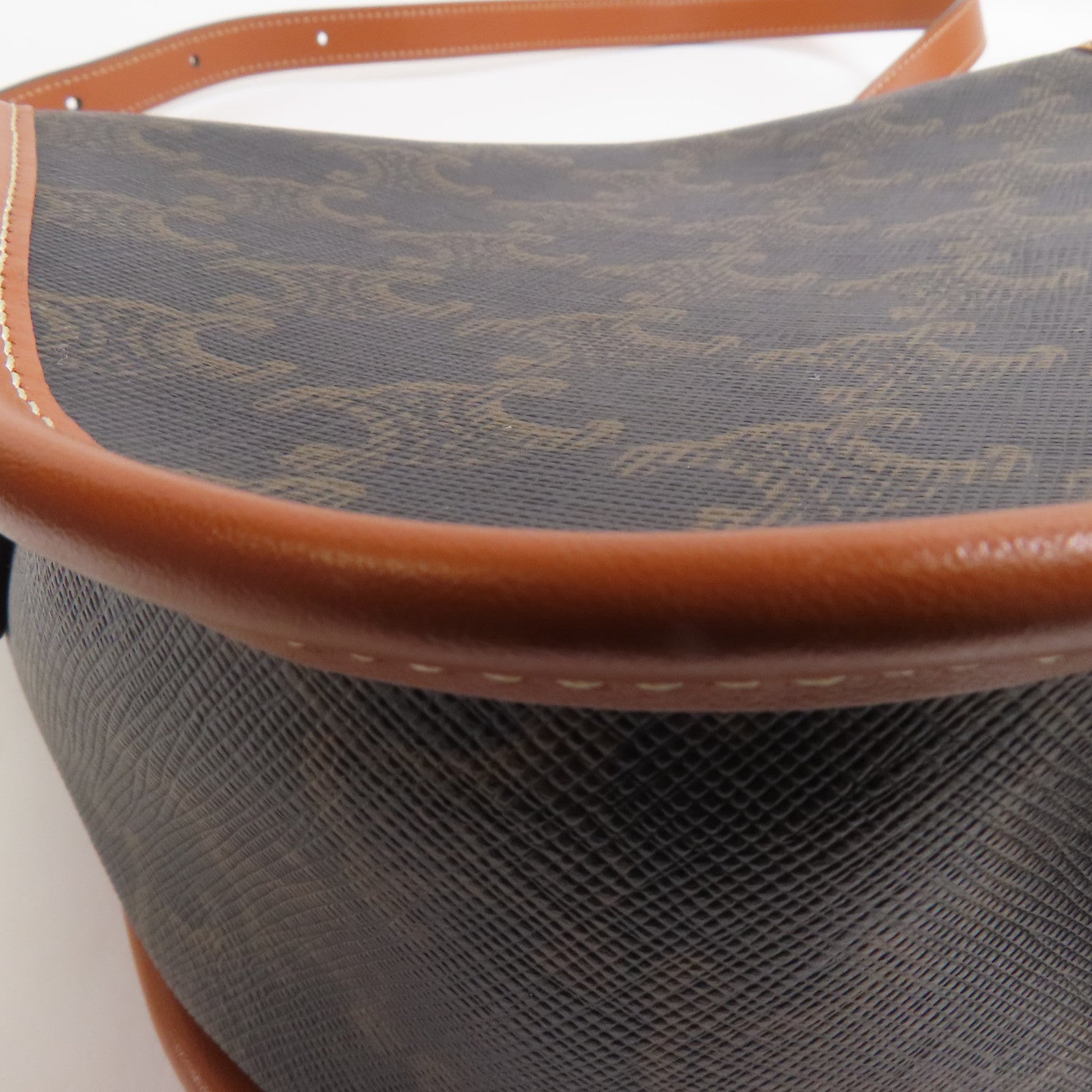 CELINE 塗層帆布Shoulder Bag金扣肩背袋