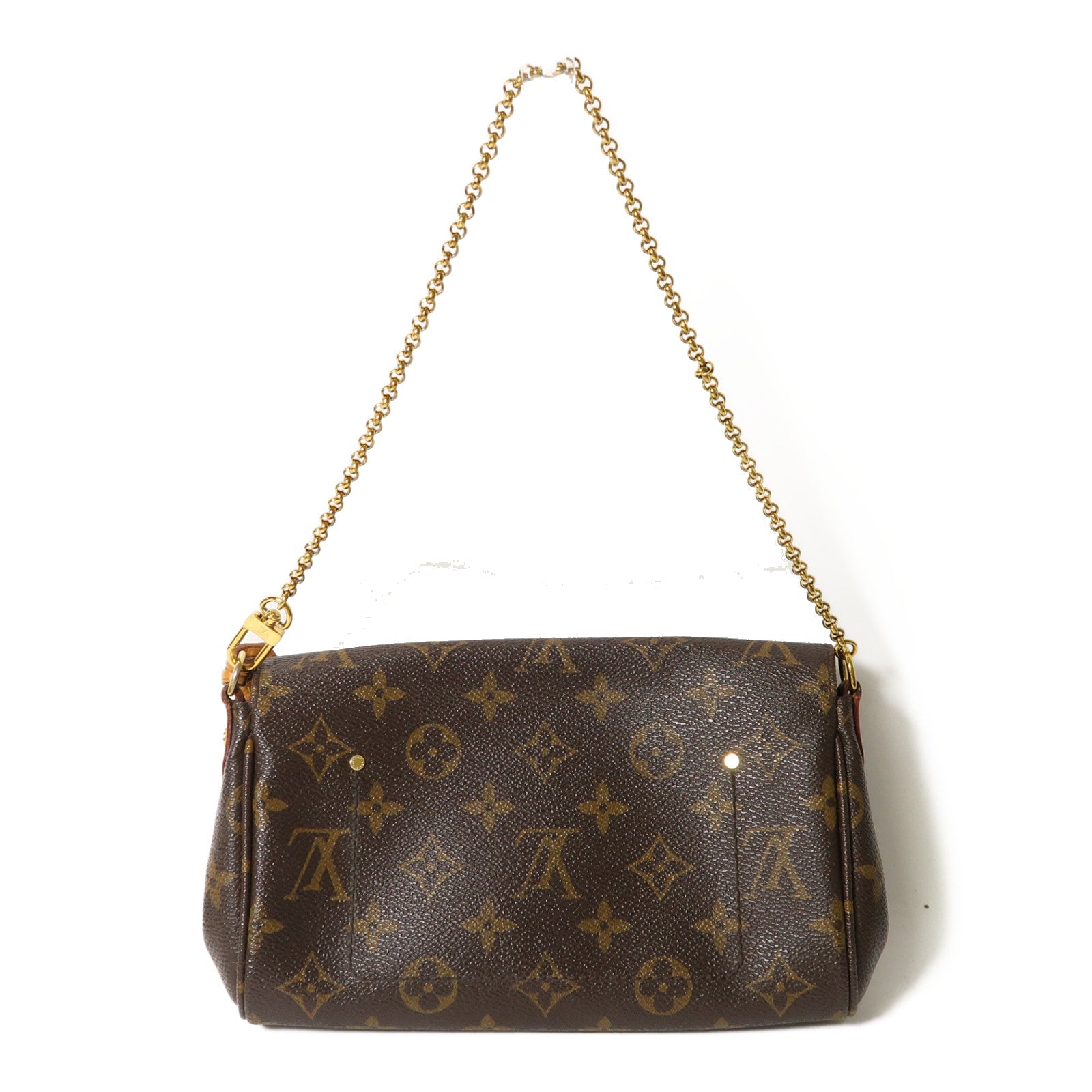 LOUIS VUITTON Monogram Favorite PM金扣手挽肩背兩用袋啡色